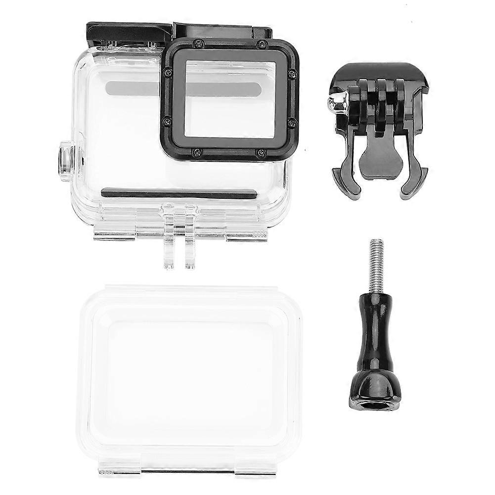 Waterproof Housing for Action Camera with Touch Screen Protector for Gopro Hero 7 Silver White (Touch)