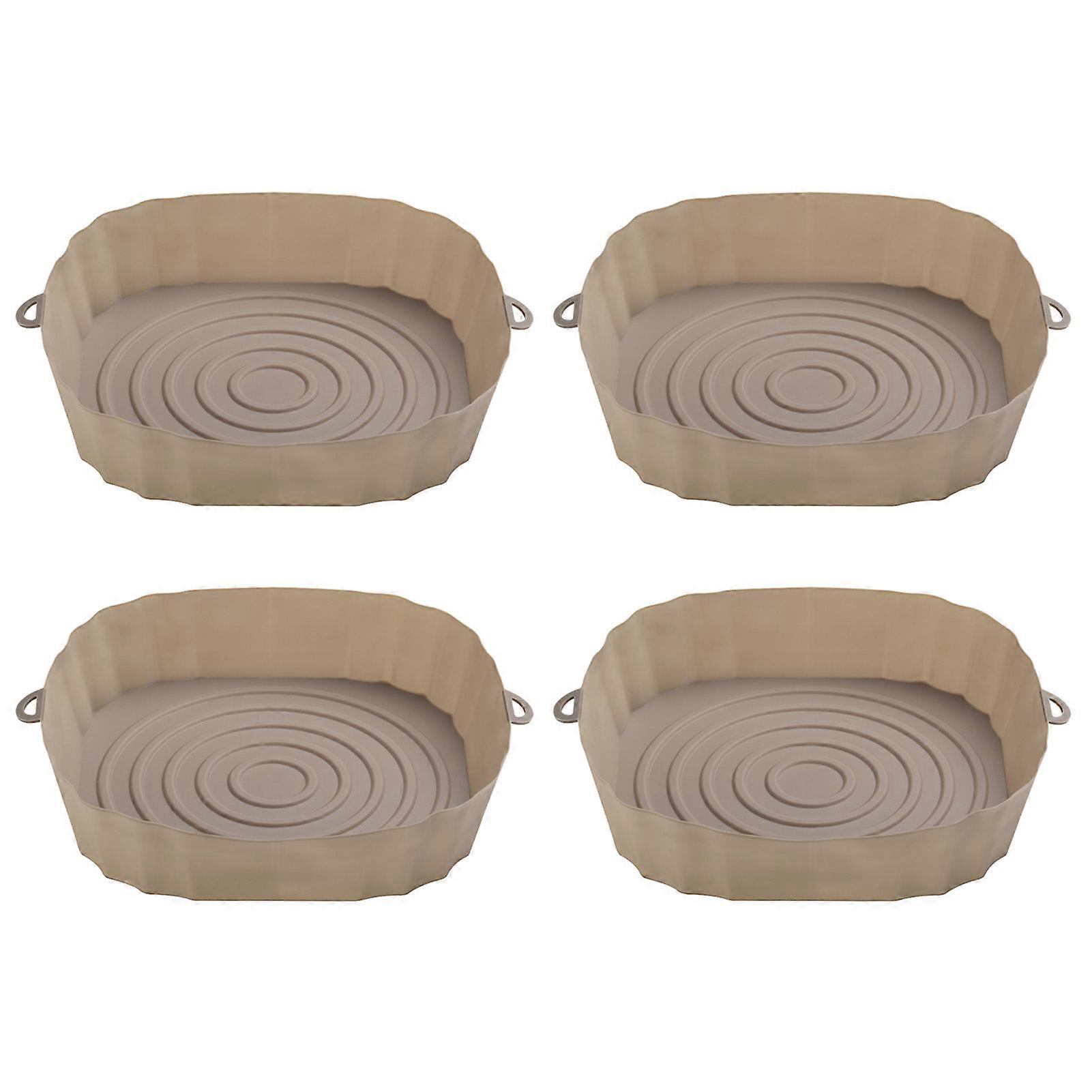 4 قطع سيليكون Airfryer وعاء المقالي الهوائية فرن صينية الخبز