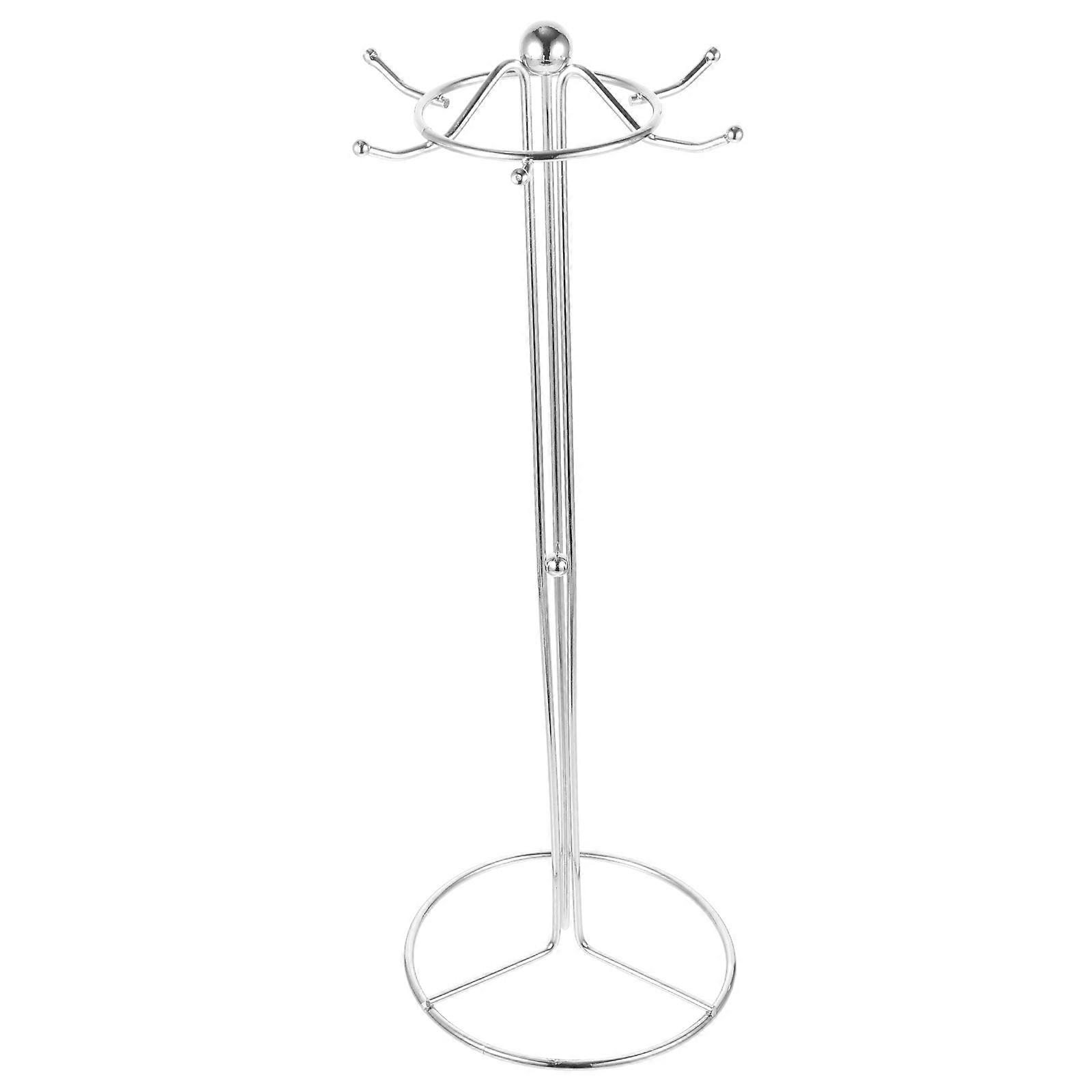 Sturdy Iron Kitchen Utensil Organizer with Hooks – Elegant Countertop Spoon Stand for Easy Storage and Cleaning of Serving Spoons and Cooking Tools