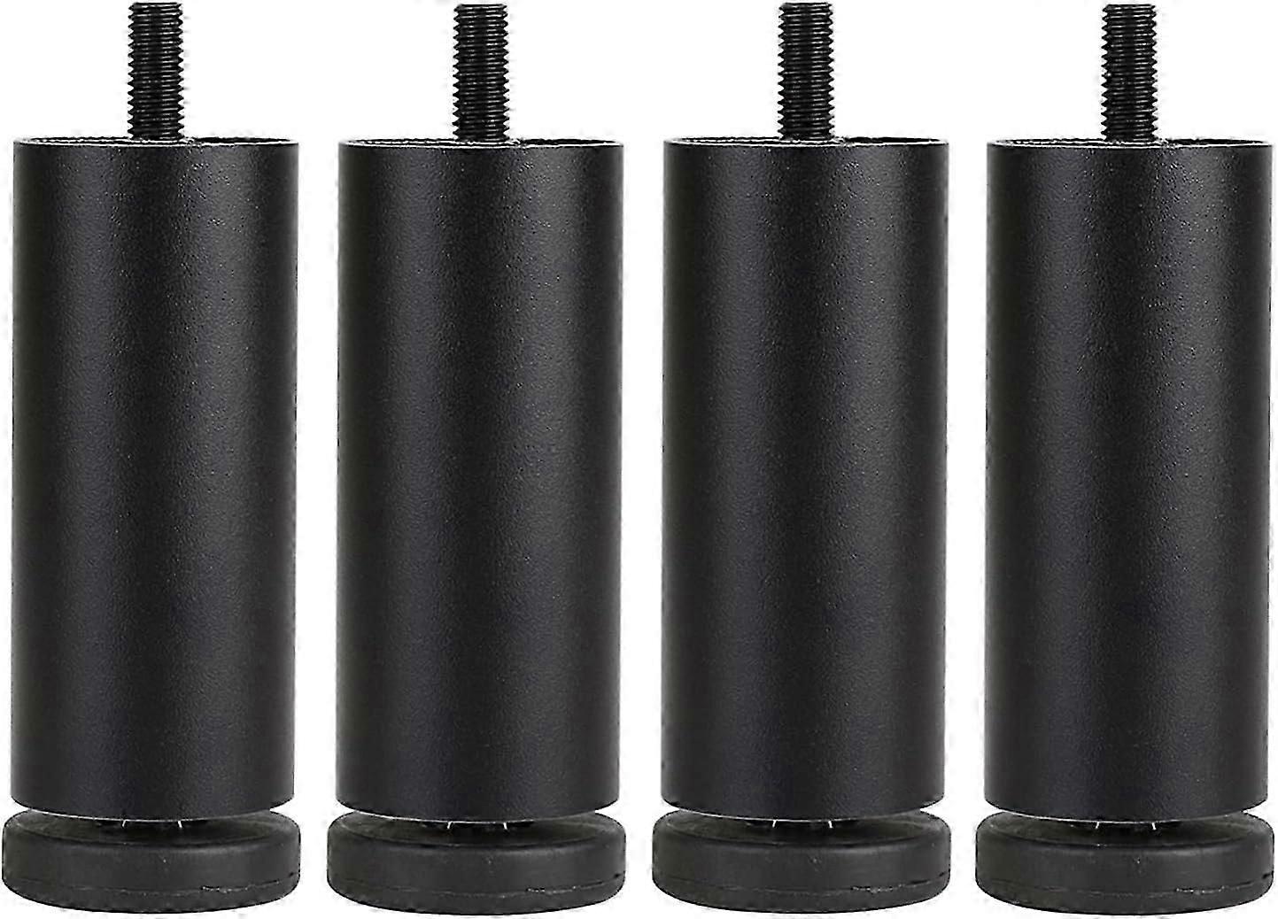 CWYP-043 مجموعة من 4 أرجل أثاث ، أريكة بديلة من سبائك الألومنيوم ، أقدام خزانة أسطوانية ، أرجل دعم أقدام الثلاجة ، أرجل قابلة للتعديل مع