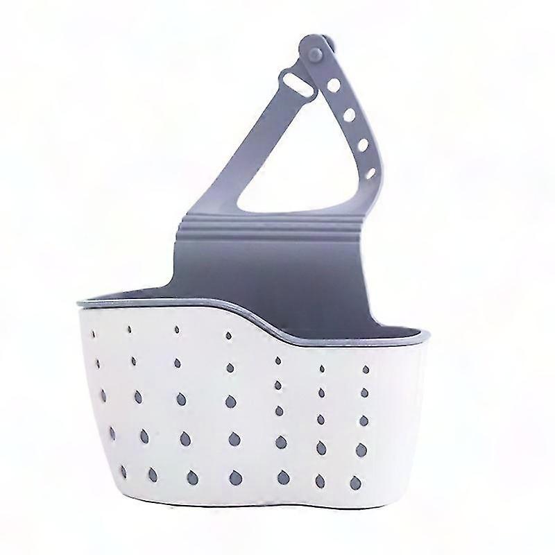Double Layer Thickened Rubber Sink Drain Rack with Multi Holes - Large Capacity Sponge Holder by JIKAIX