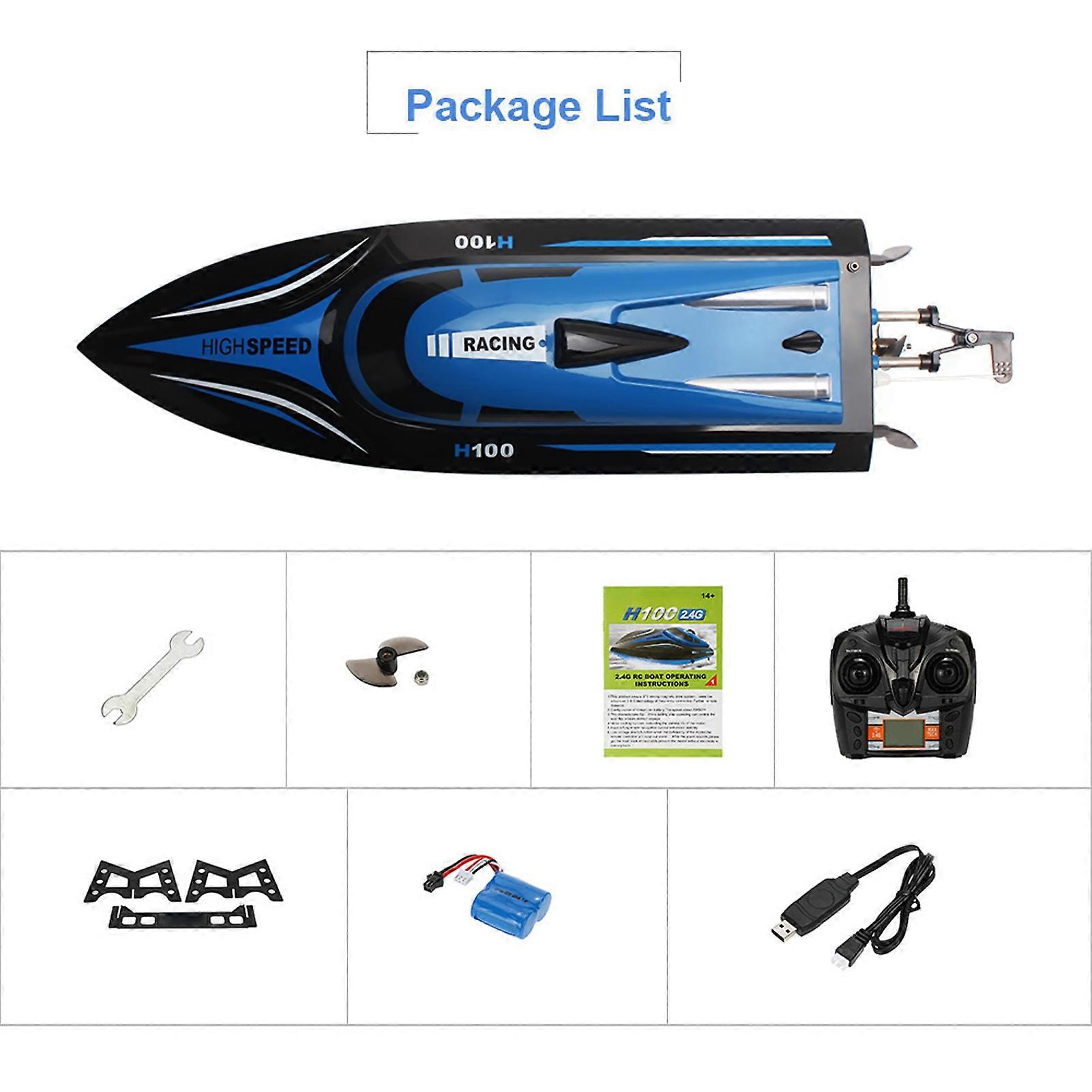 Skytech H100 2.4G Remote Control Electric Boat, 180° Rotation, 20km/h Speed