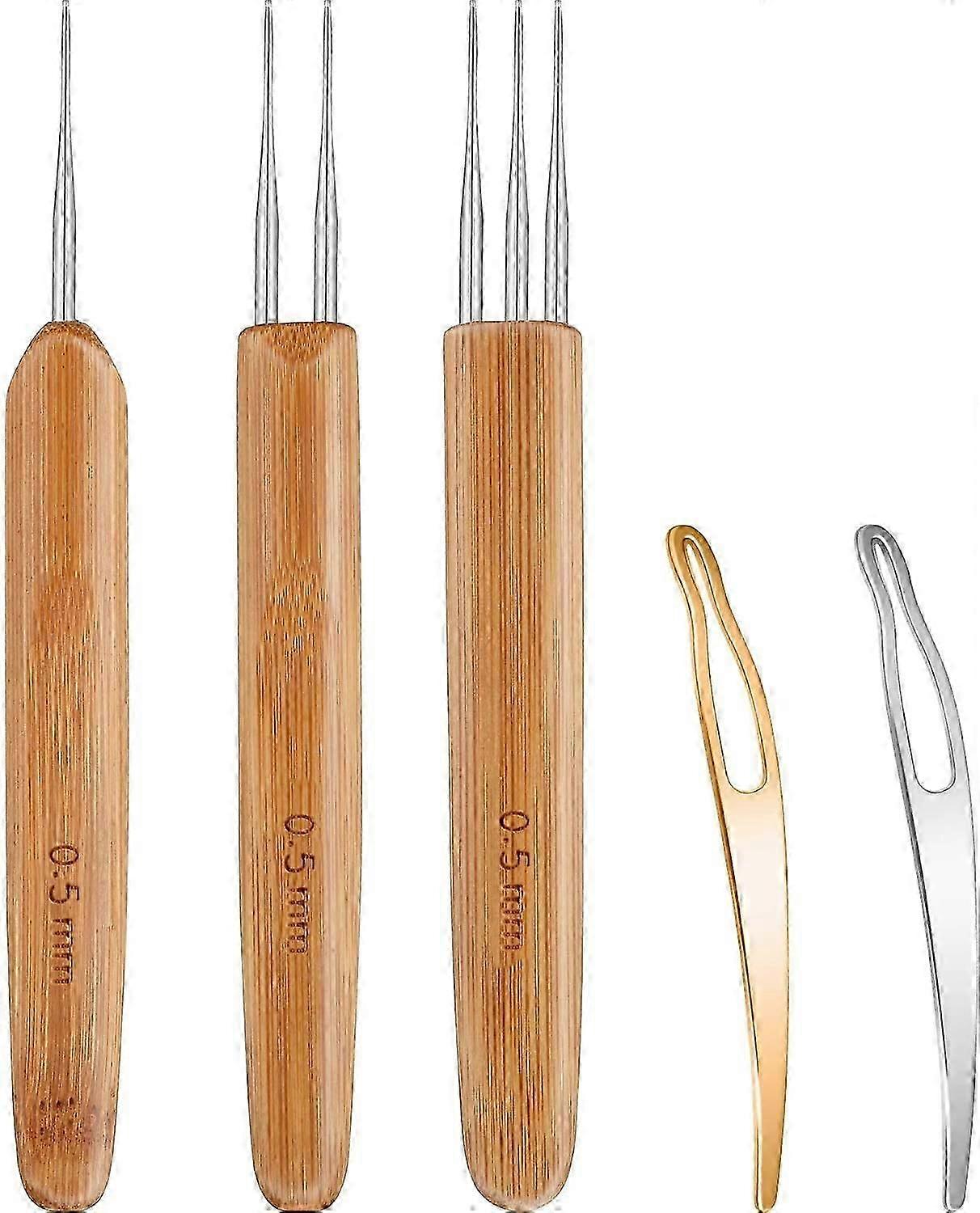 5-Piece Dreadlocks Tool Kit - Includes Crochet Hooks and Hair Locking Tools