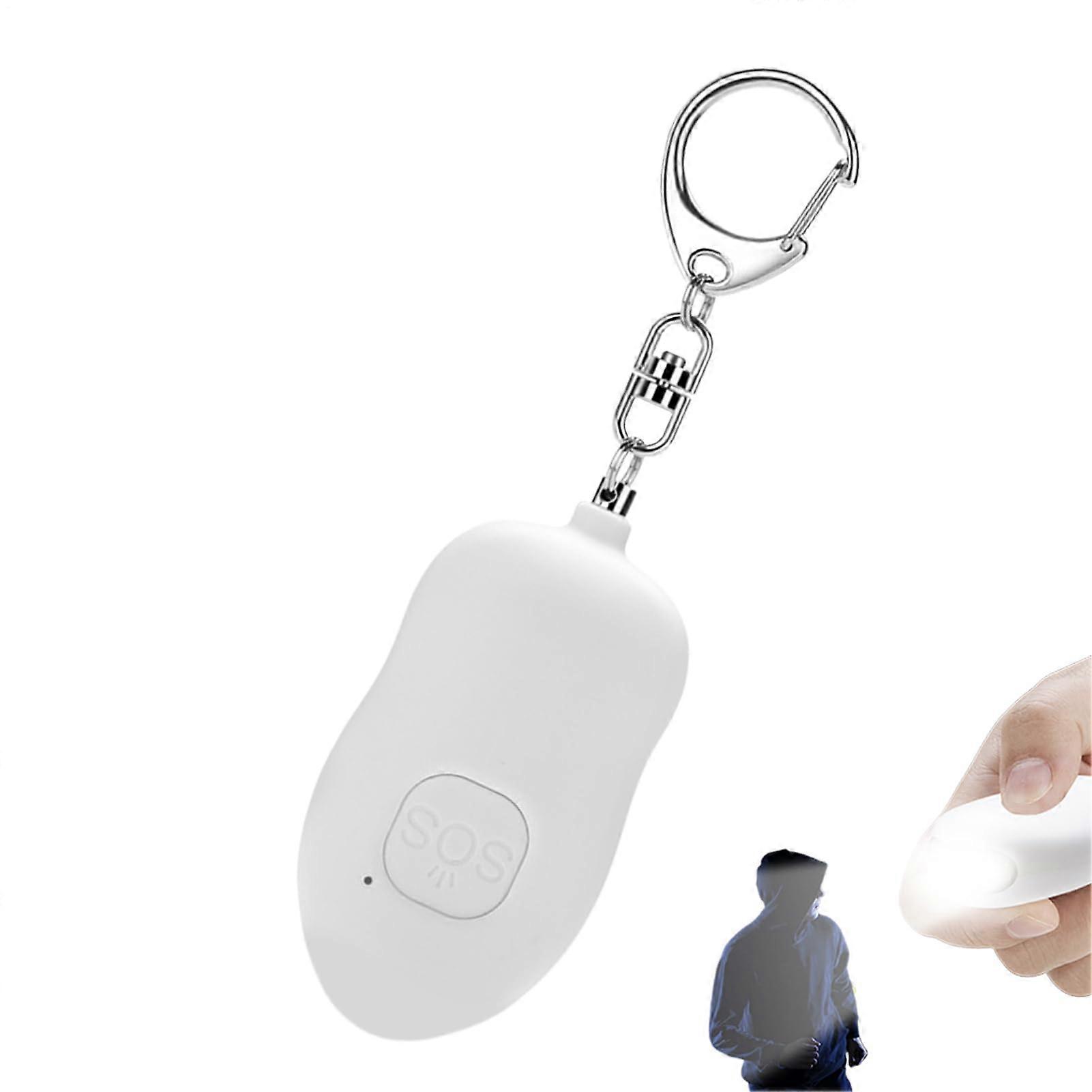 Personal Alarm Keychain 130 dB Loud Rechargeable Safety Device with LED Flashlight for Hotel Security
