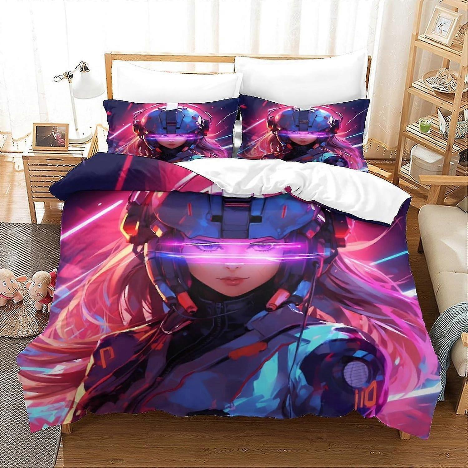 Hjälm Tema Påslakan Täcke Sängkläder, Modern Sängkläder Set för barnrumsinredning 3-delat mjukt mikrofiberset