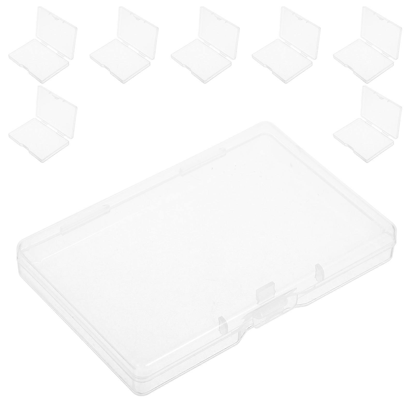 Transparent Card Organizer Box – Portable Business Card Holder, Multifunctional Flat Storage Case for Jewelry, Coins & Small Accessories, Lightweight