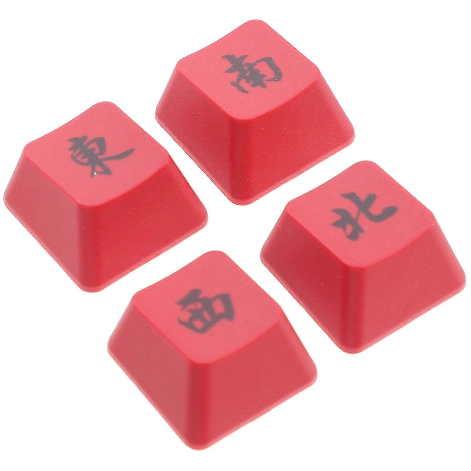 Red Key Caps for Mechanical Keyboard Decor Durable Oiljet Engraving Process 1 Set