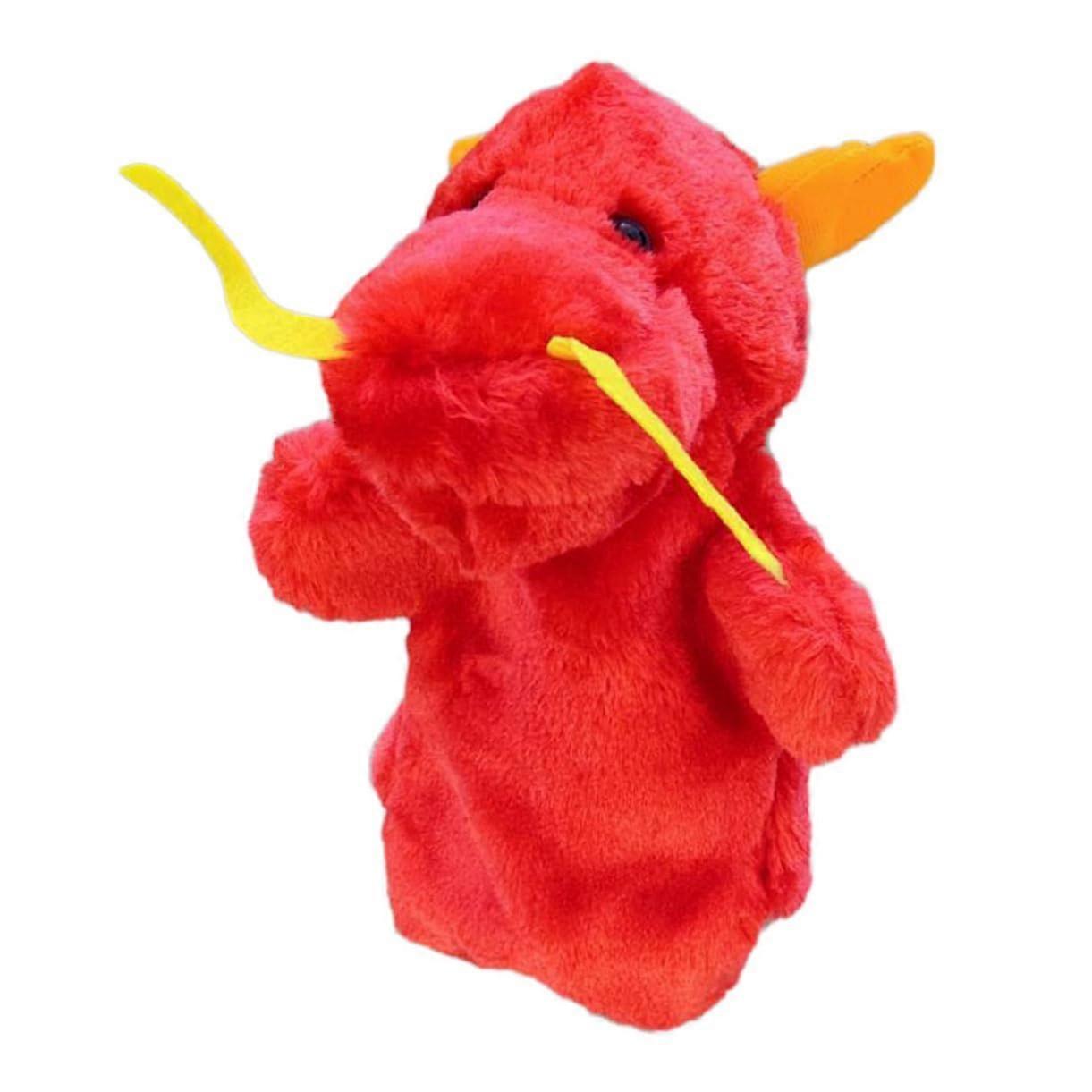 Plush hand puppet for interactive storytelling, made from materials for home, kindergarten, and school use, encourages imagination and creativity.