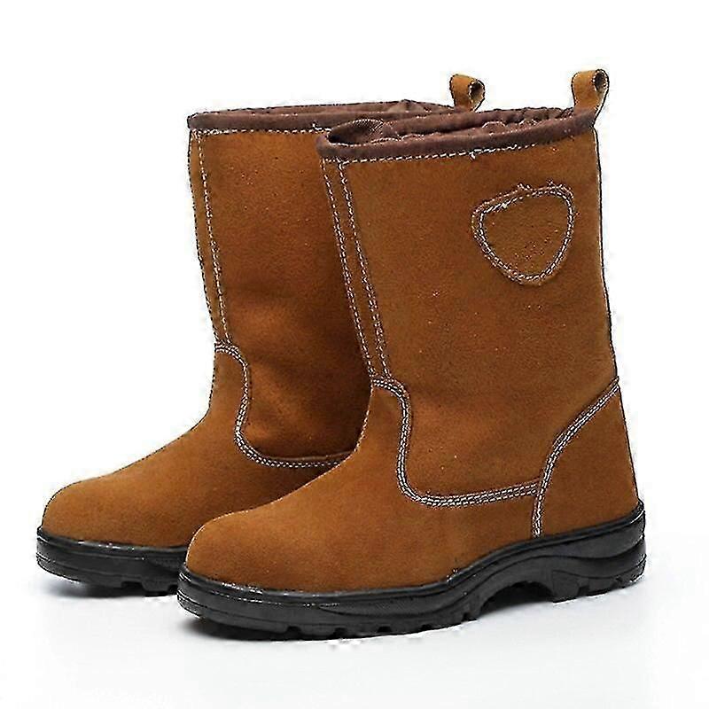 أحذية السلامة الرجال الشتاء المخملية بالإضافة إلى القطن أحذية السلامة عالية المساعدة موقع الأحذية الوجه العمل سلامة الأحذية مقاومة للاهتراء أحذية النفط