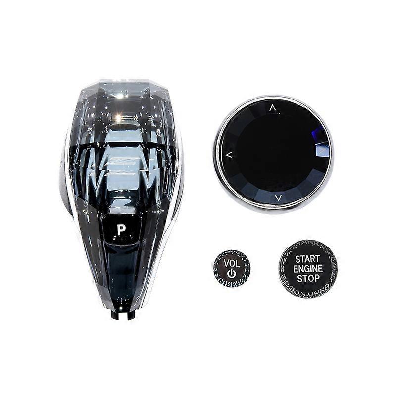 4pcs Crystal Gear Shift Knob Lever Set For BMW 3 Series X3 X4 X5 X6 F44 G20 G05 G06 G01 G02 G08 Crystal Automatic Gear Shift Knob