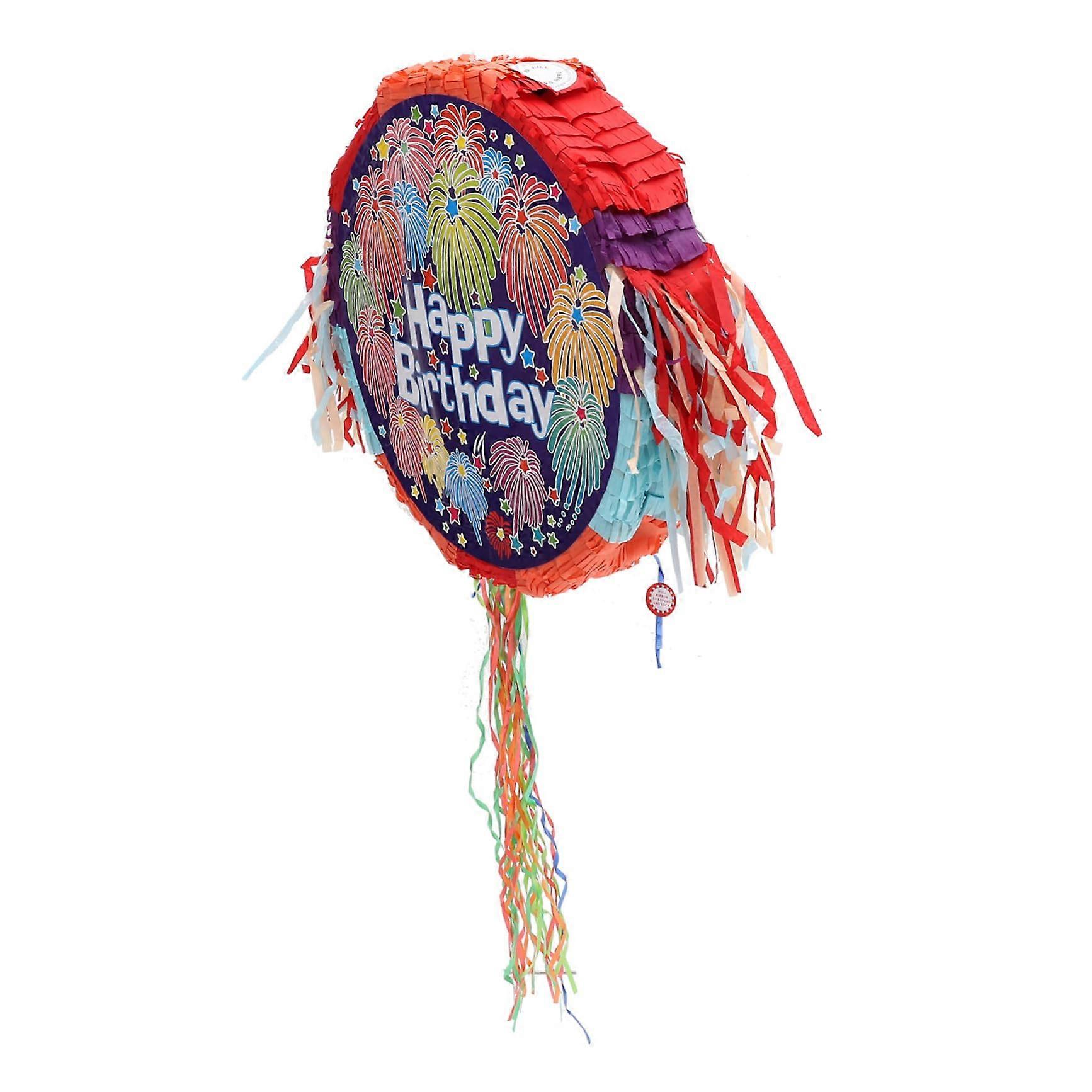 Pinata decoration for parties, round fillable pinata made of materials for kids' parties, reusable, ensures fun for everyone.