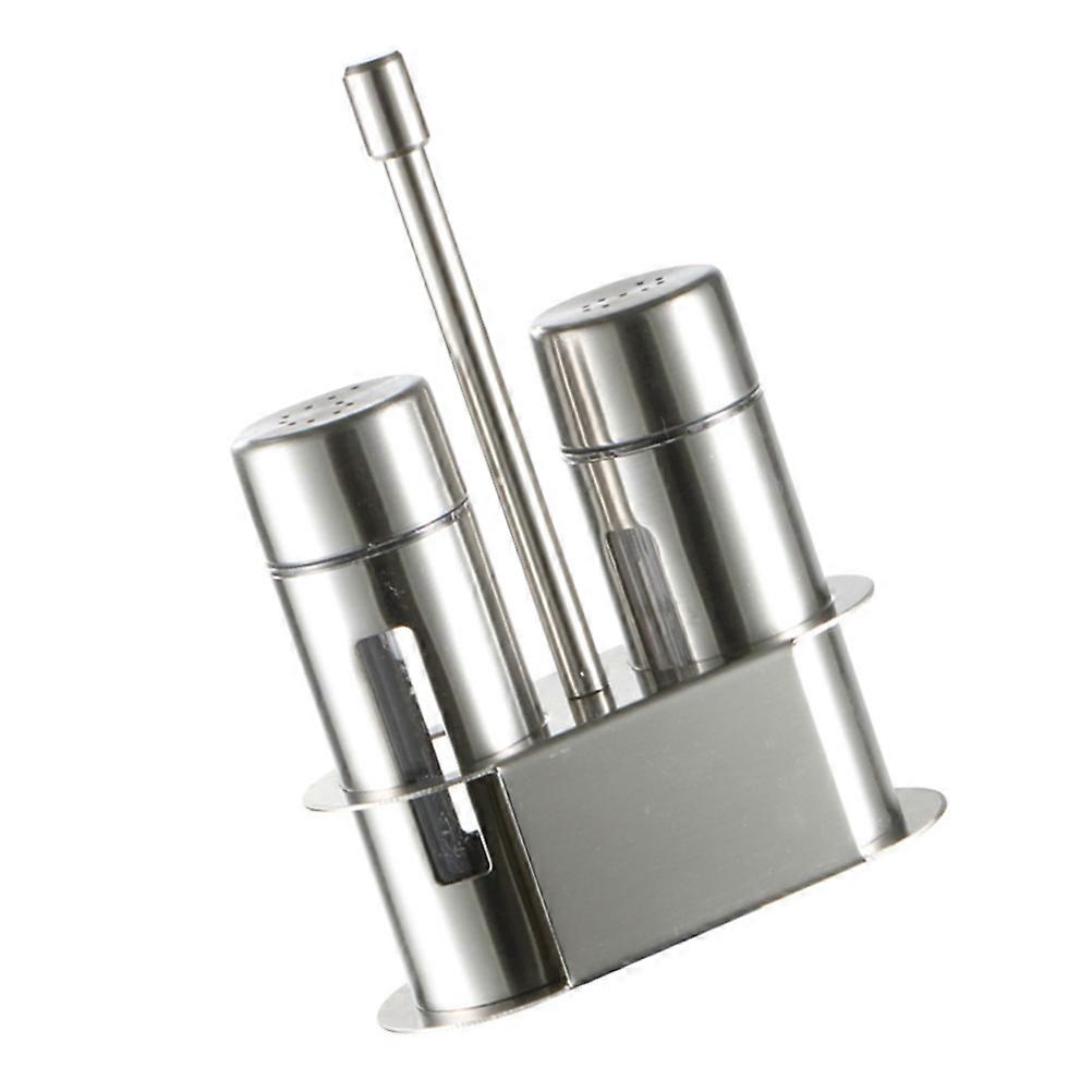 מתלה תיבול לסיר תבלינים מנירוסטה פרקטי למנגלים, פיקניקים ובמטבח עם חלון שקוף, סט 2 חלקים