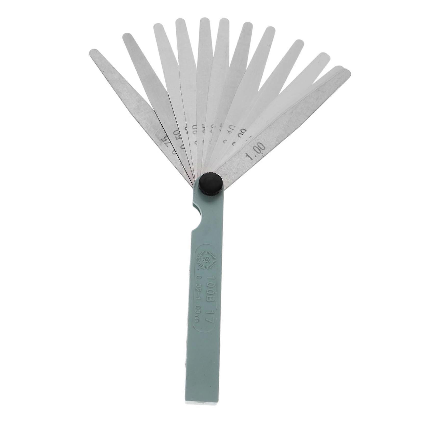 1 Satz Fühlerlehre Edelstahl Ventile Messlehre 0.05-1.00 mm Rostfreier Stahl Fühlermessgeräte Werkzeug Silver