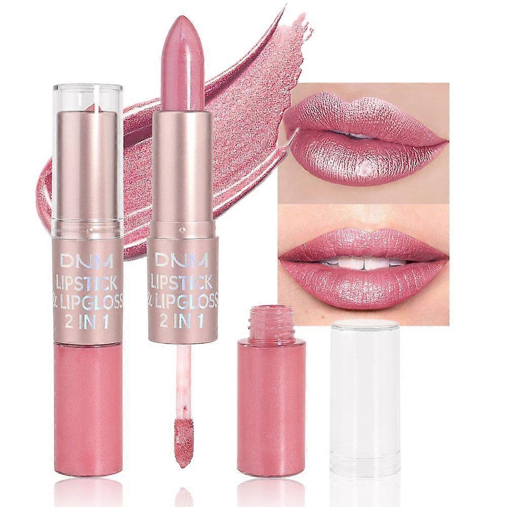 Lipstick Lipgloss 2 in 1 Non-Stick Moisturizing Lipstick