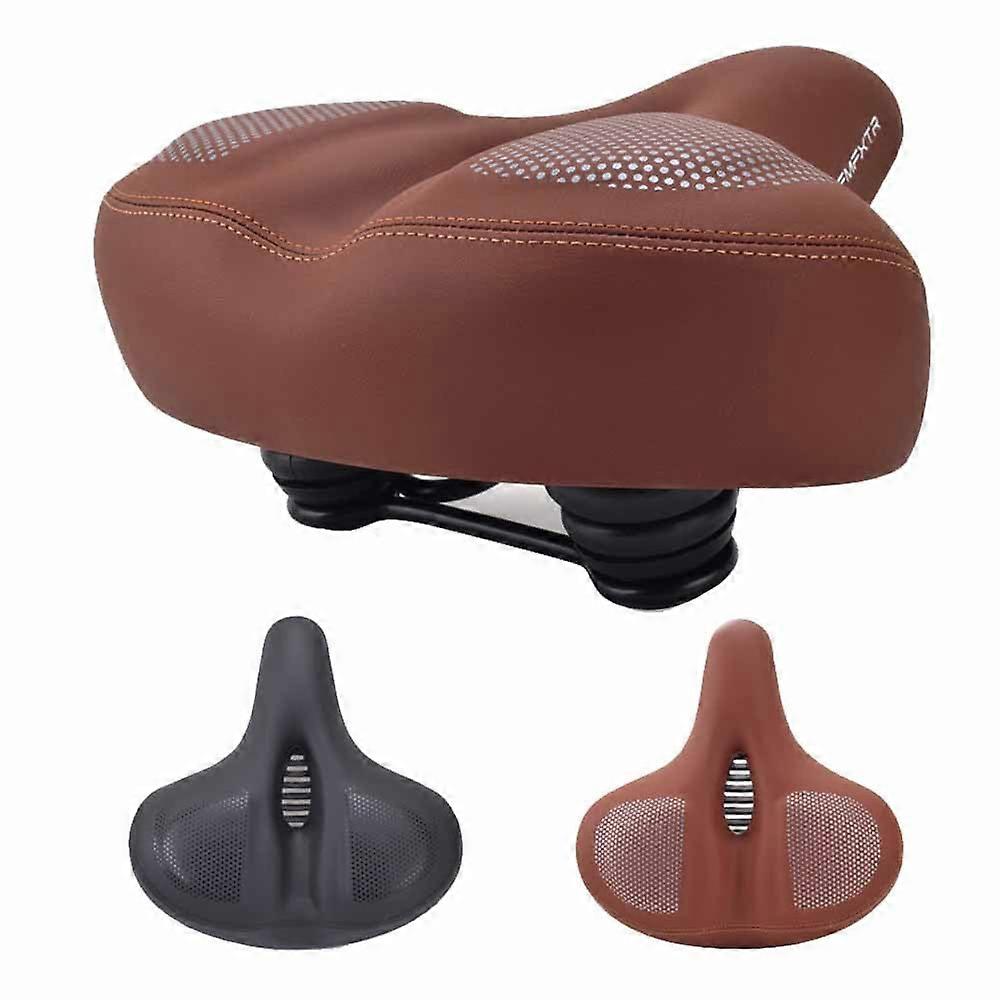 ErgoSoft Bicycle Saddle Ergonomic, shockabsorbing, waterrepellent, Brown