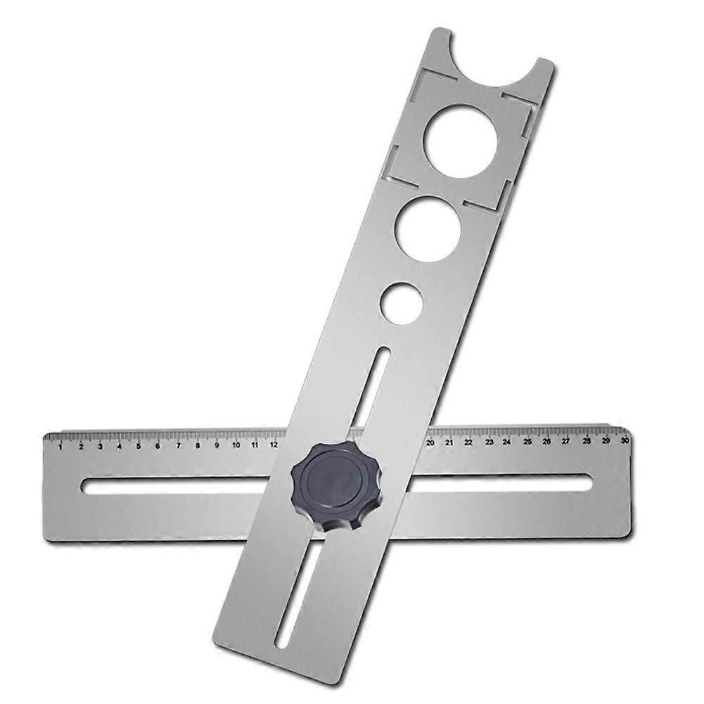 Ceramic Tile Hole Locator Portable Stainless Steel Universal Marble Punch Tool Measuring Range 300mm Hole Sizes 25mm 40mm 45mm
