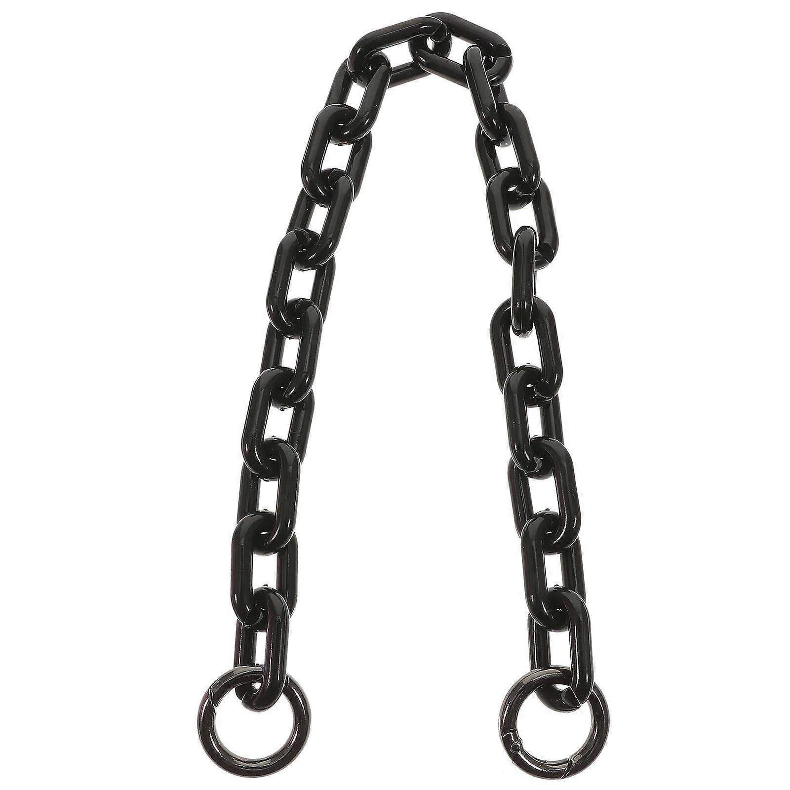 Practical Decorative Acrylic Bag Chain for Handbags and Messengers Extendable Strap Black Stylish