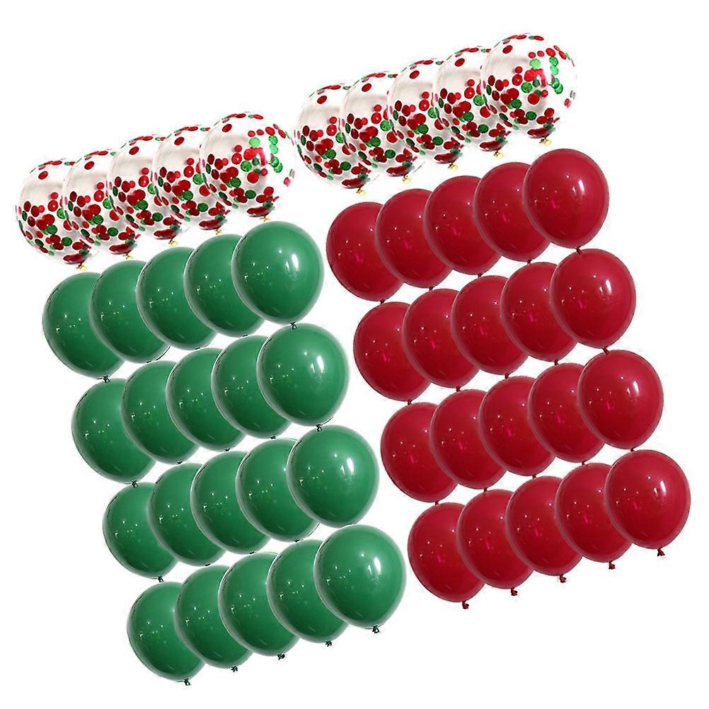 Holiday Party Decorations Latex Balloon Chain Christmas Design For Home Party Round Green 50Pcs