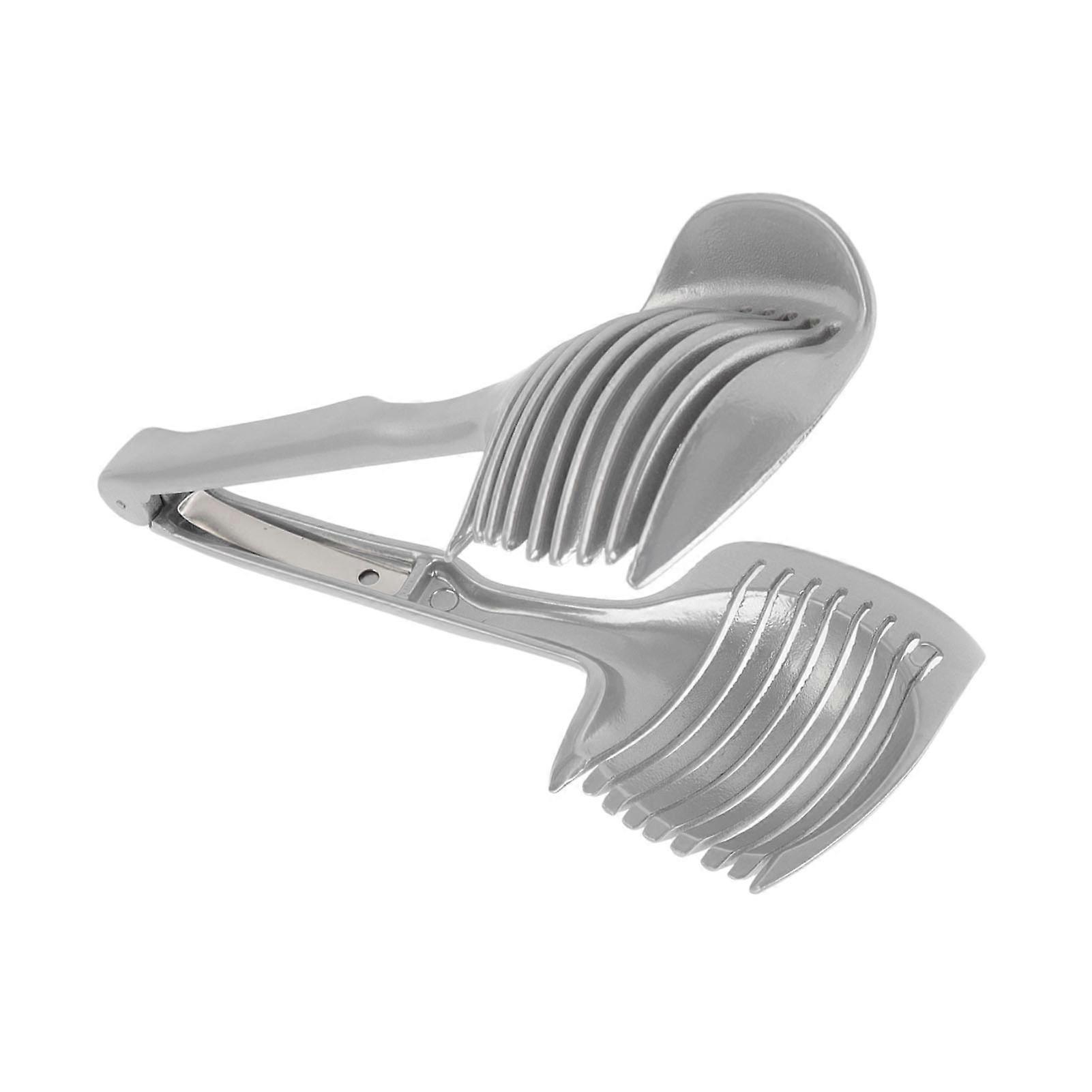Lemon Slice Tool Aluminium Alloy Durable Eco Friendly Tongs Design Lemon Slice Cutter for Tomato Onion Lemon