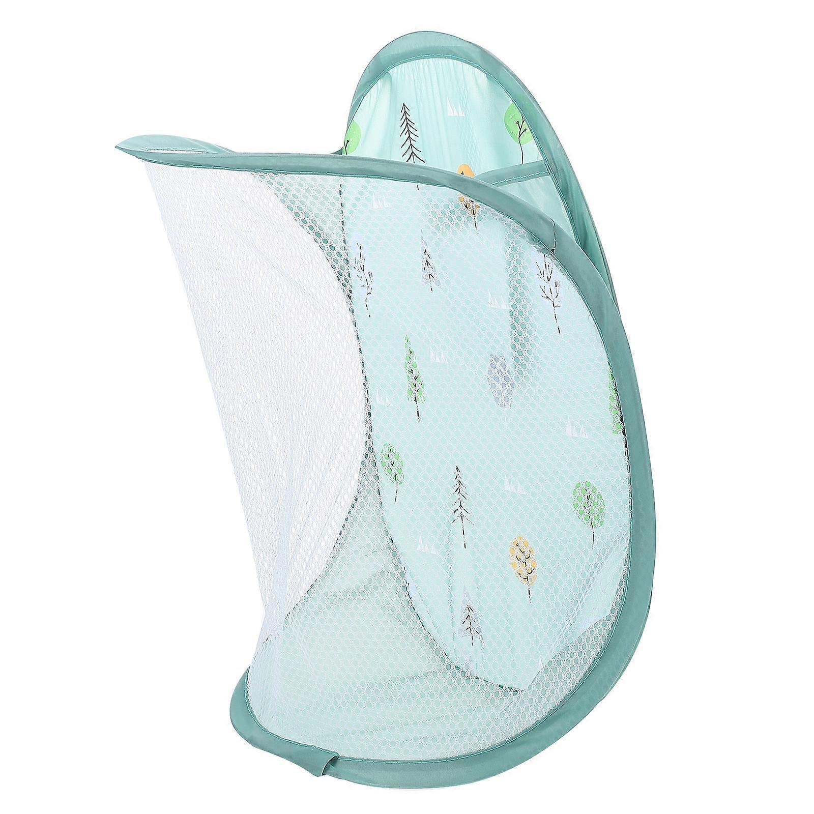 Wall-Hung Laundry Basket Foldable Hanging Design For Bathroom Nylon 16.1×11×6.9in 1Set