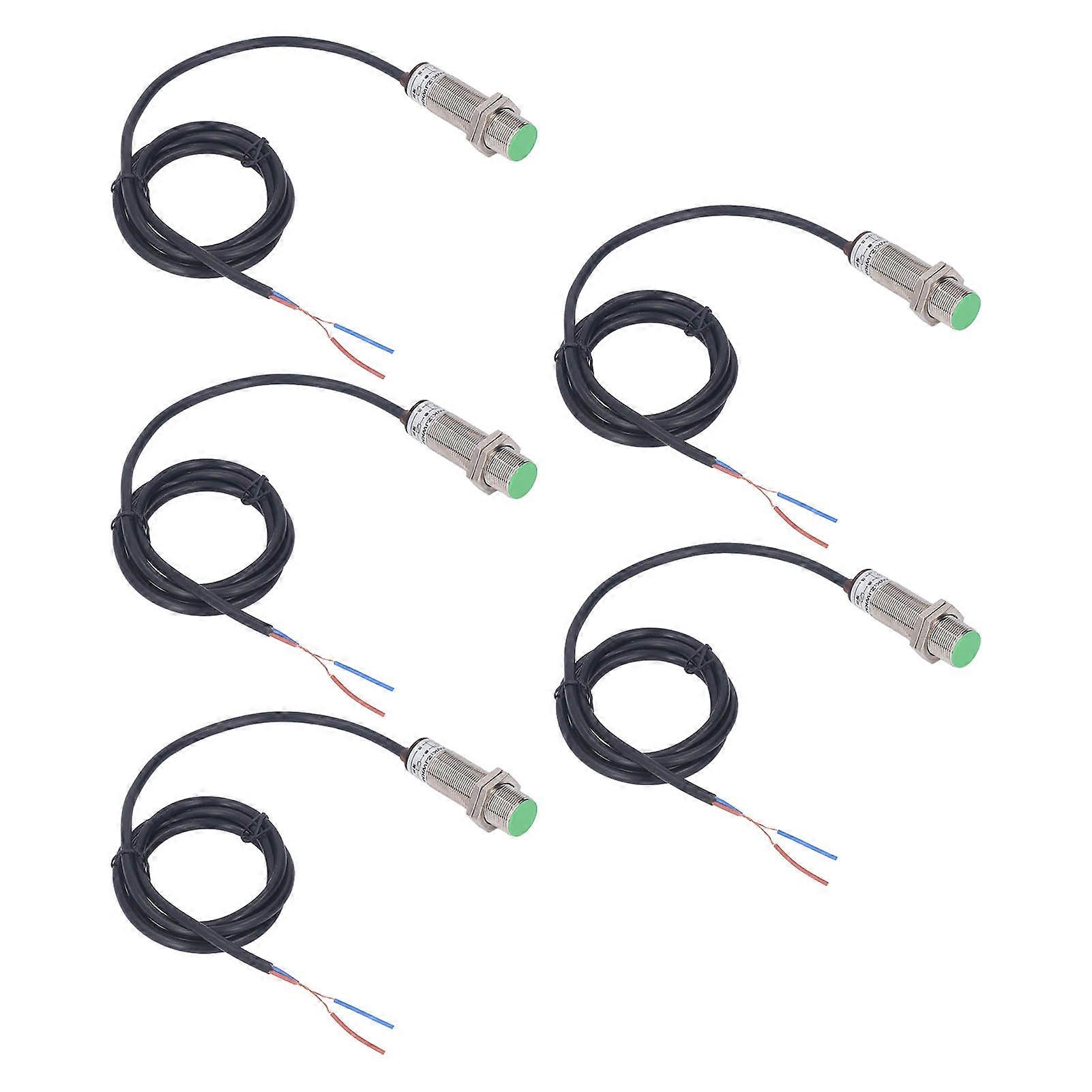 5Pcs Inductive Proximity Switch 150Hz 2 Wire Normally Open IP65 Proximity Sensor AC DC0‑