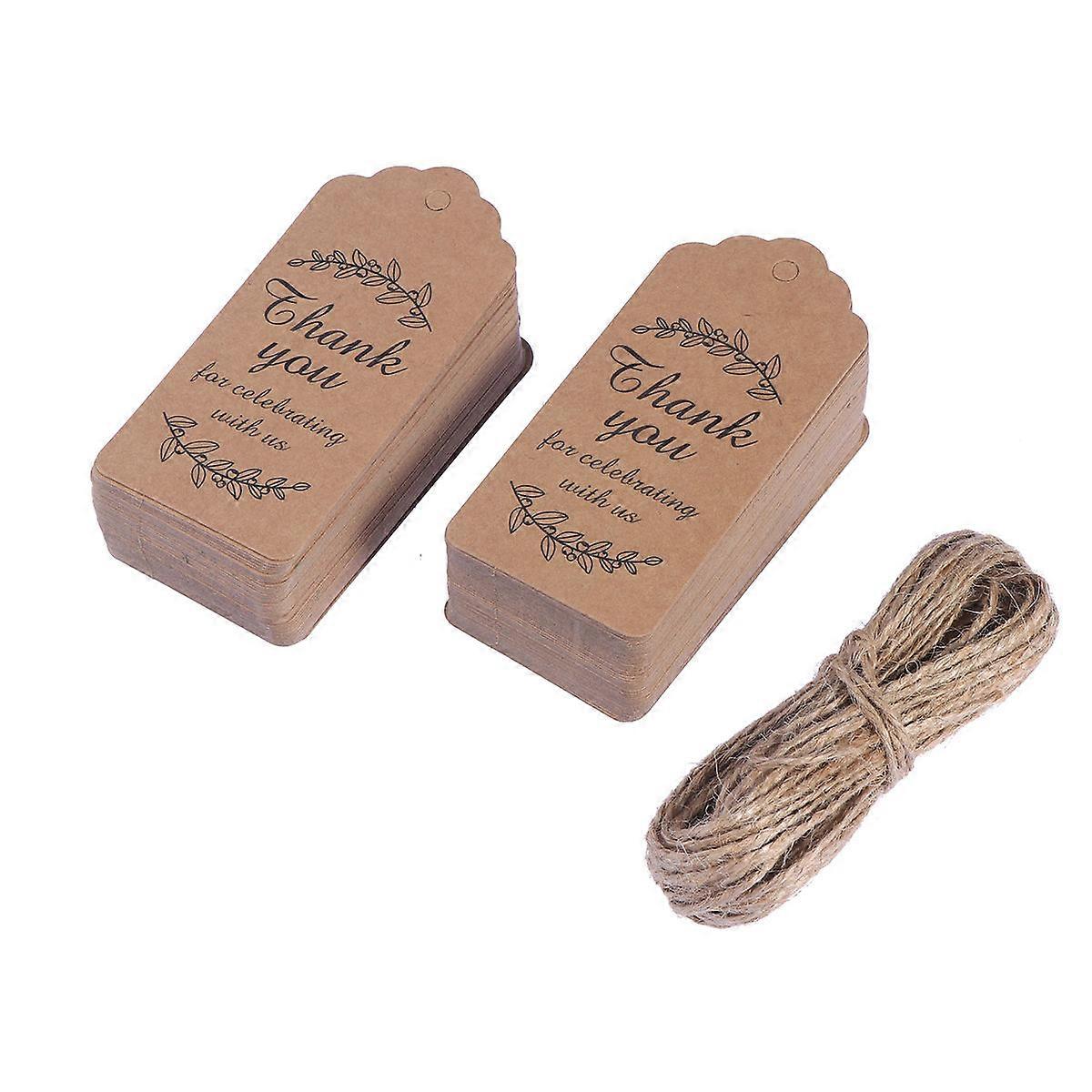 Wedding Thank You Tags Kraft Paper Tags Price Tag For Event Organizers Users Of Handmade Crafts 101Pcs