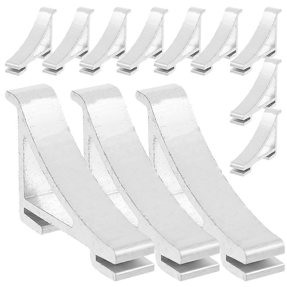 Support Clips For Shelves Metal Refrigerator Clamp Hooks Freezer Use Large Size 12Pcs