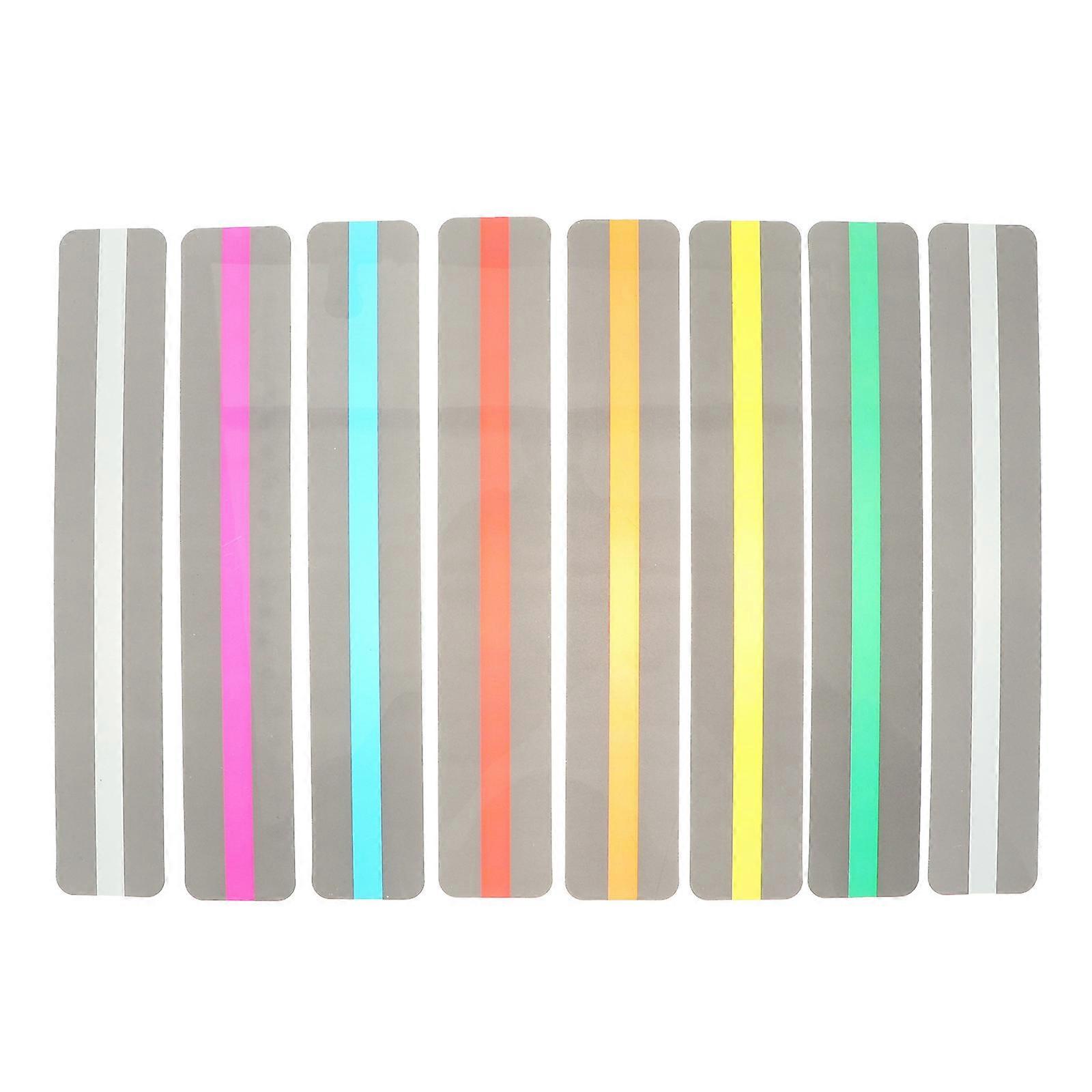 PVC Highlight Colored Bookmarks Tracking Markers For Daily Reading And Study 8Pcs