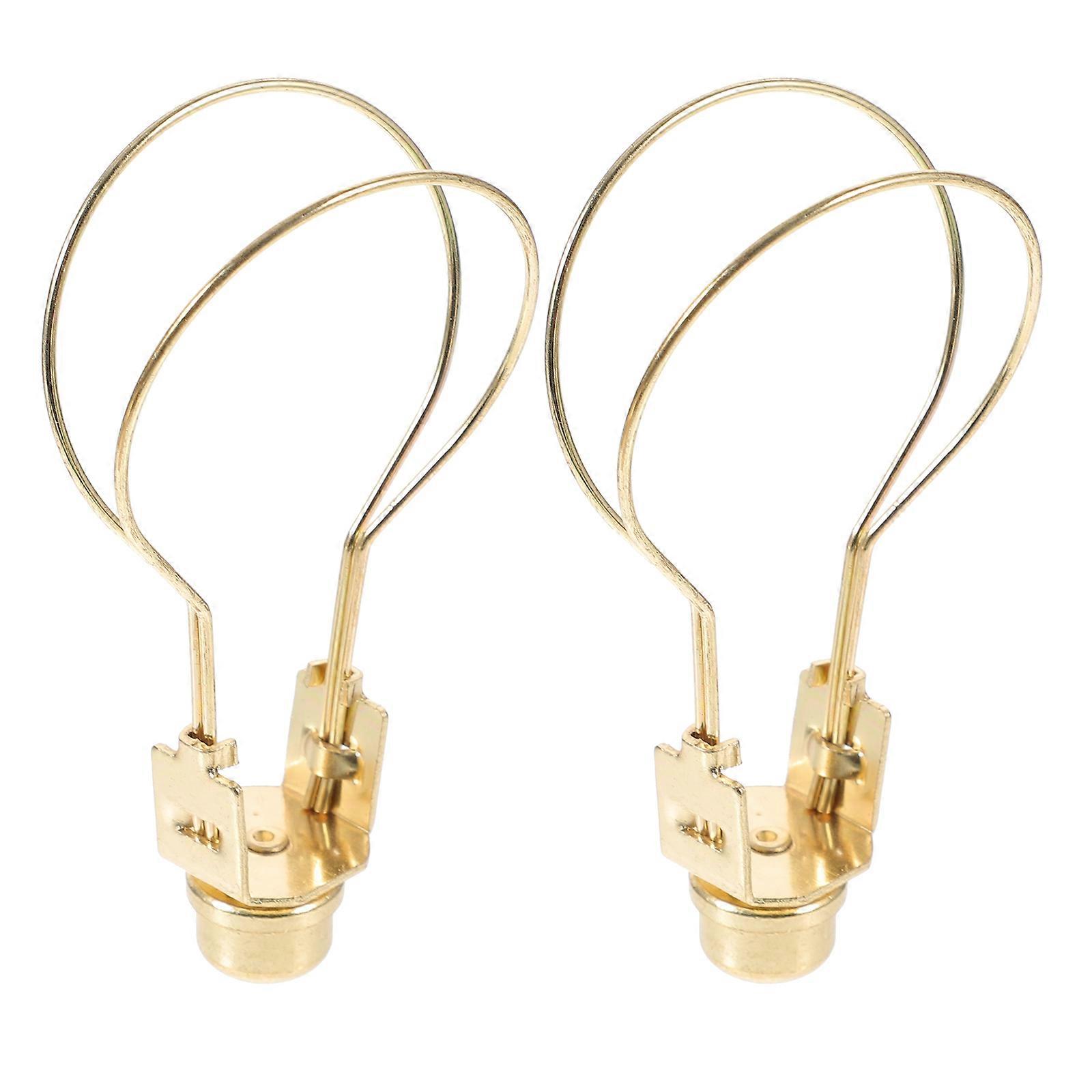 Lamp Shade Holder Clip 2Pcs Accessories For Protecting Bulb In Vertical Lamps With Golden Finish