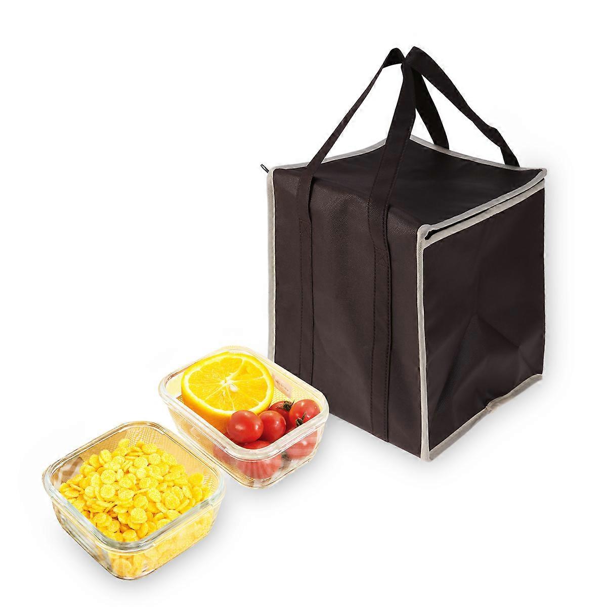 Insulated Nonwovens Tote Bag Food Cooler Bag Grocery Carrier For Supermarket Picnics For Drinks