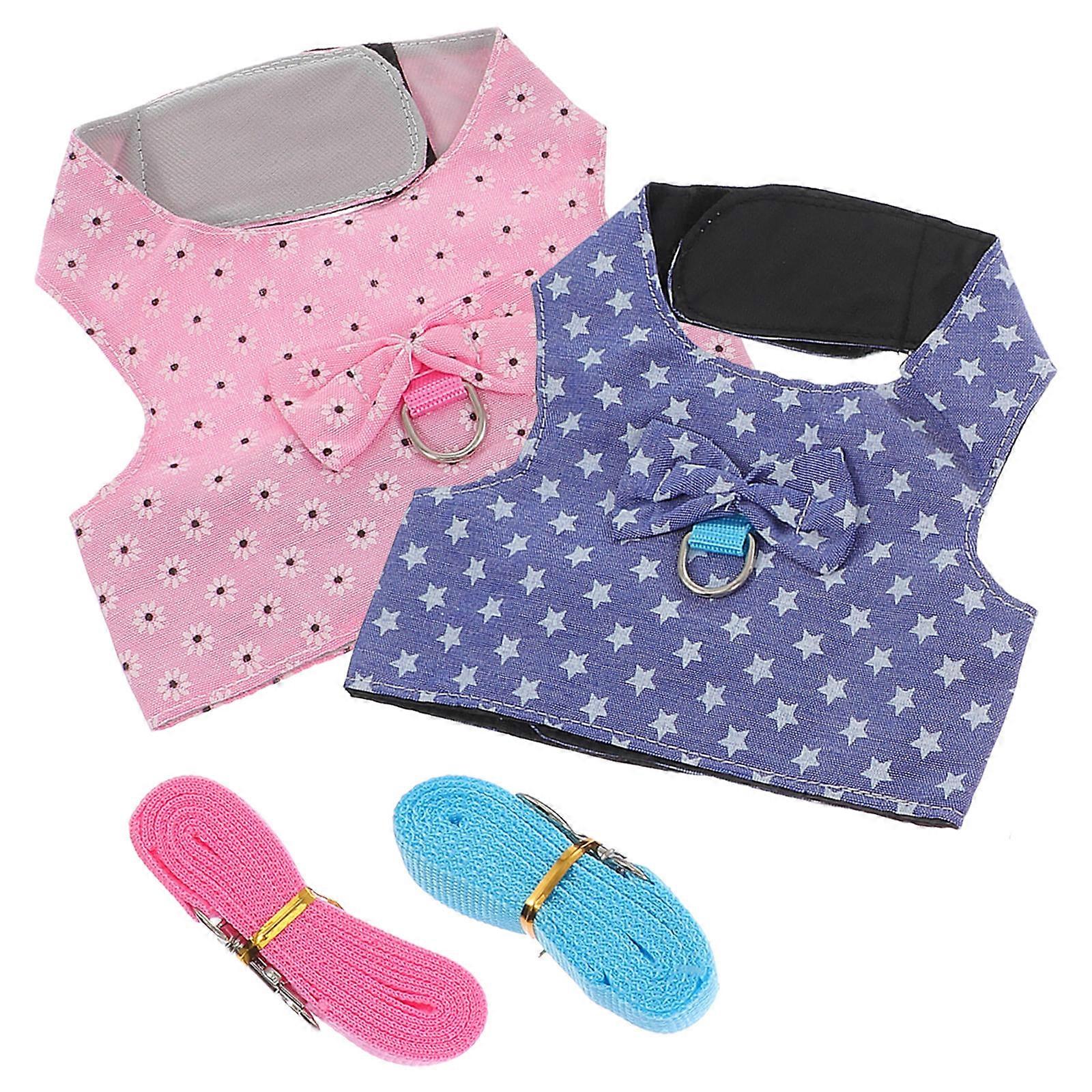 Rabbit Chest Strap Adorable Rabbit Costume Pet Walking Pet Photography Assorted Color 2 Sets