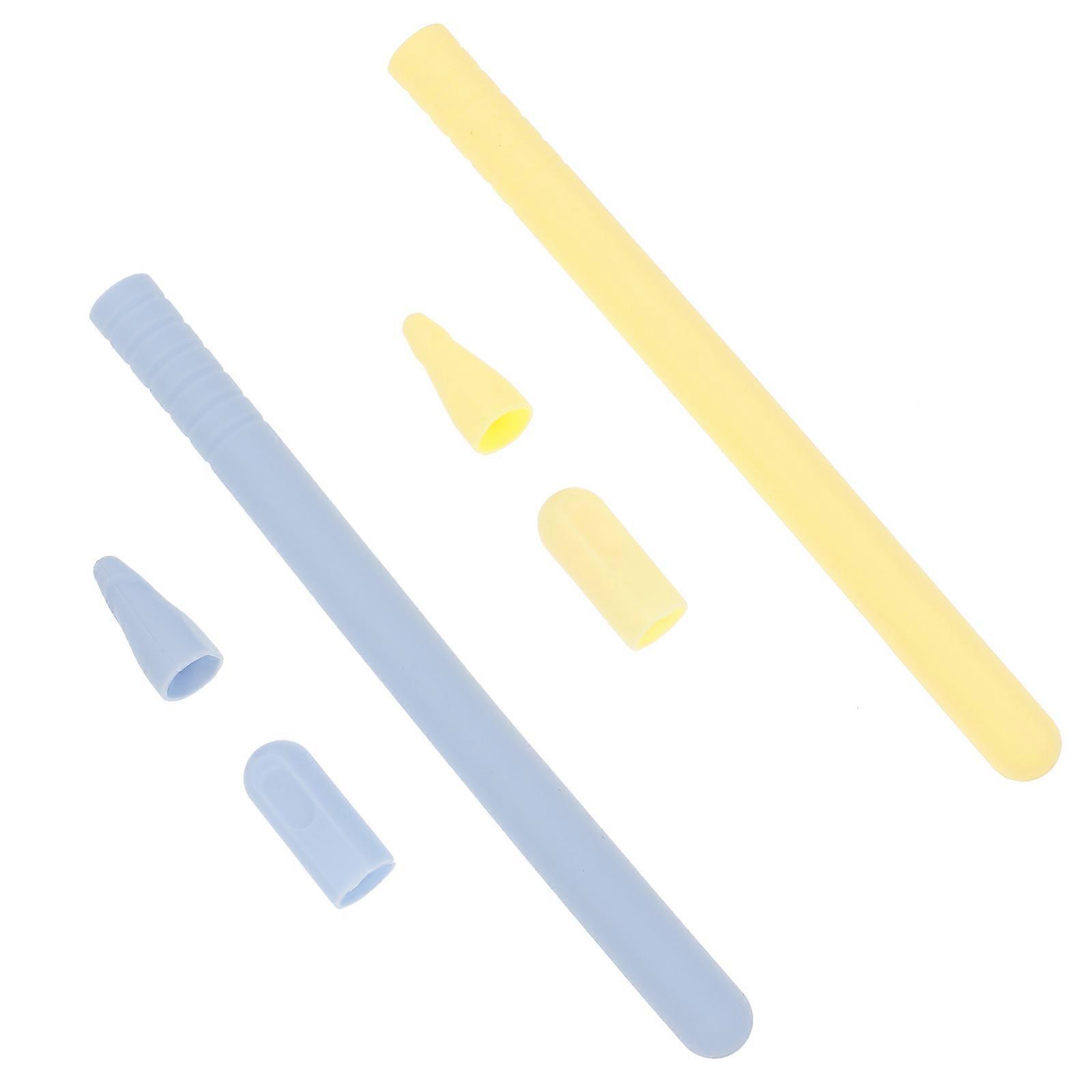Ergonomic Design Stylus Pen Cover For Pencil 2 Light Blue Travel 2 Sets