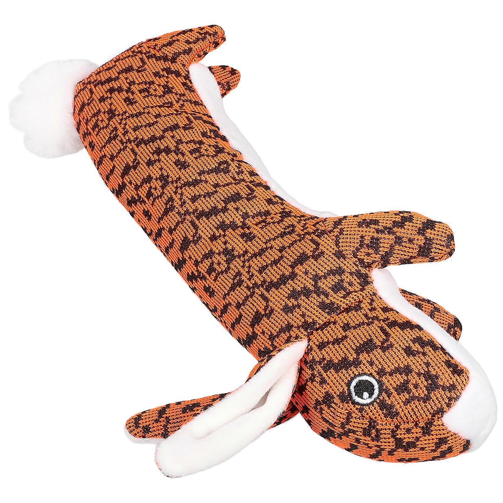 Long Rabbit Squeaky Toys with Sound 2pcs Chew Bite Toy for Dog Puppy Pet Supplies Orange