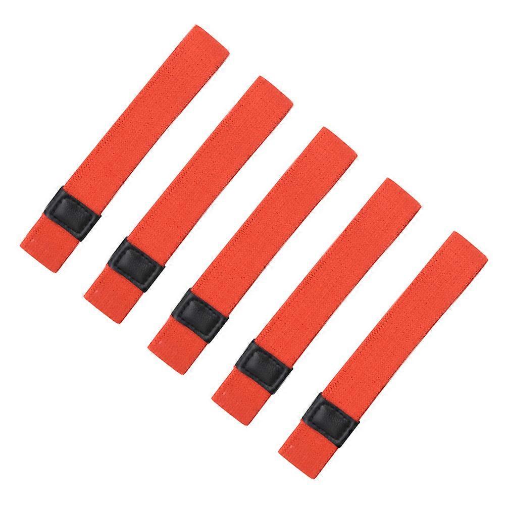 Red Elastic Straps Made of Polyester and PU for Home Use Practical and Durable 5 Pieces