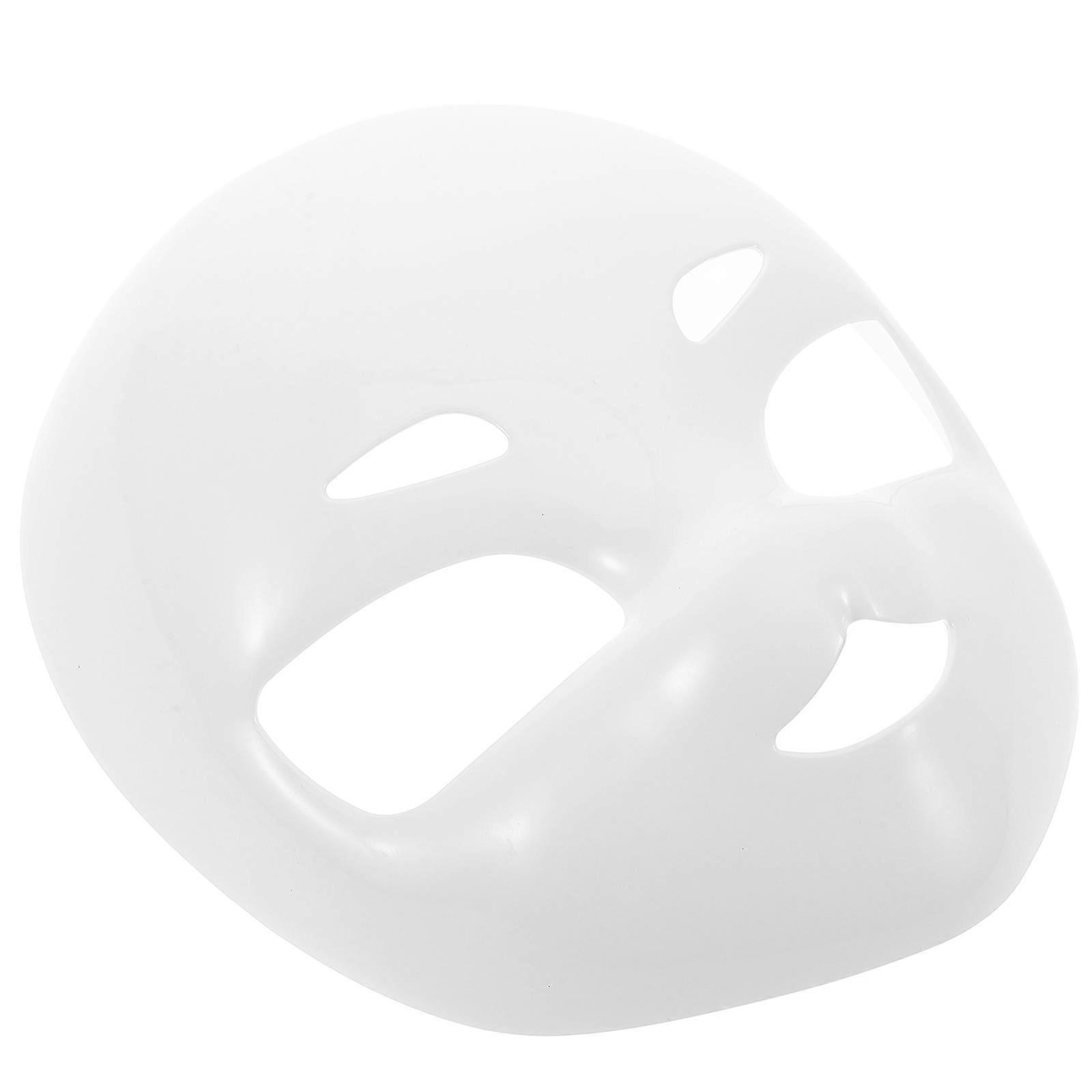 Here's a refined and professional product description based on your input:
**Blank White Full Face Mask – Realistic, Decorative Masquerade Mask