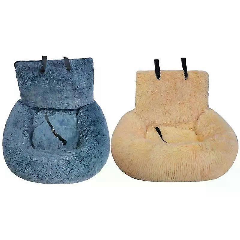 Doux Peluche Chien Siège Chien Chenil Chat Siège D’auto Coussin Chiot Lit Avec Sangle Fixe Réglable Chat Animaux De Compagnie Voyage Transporter Véhicules Fournitures