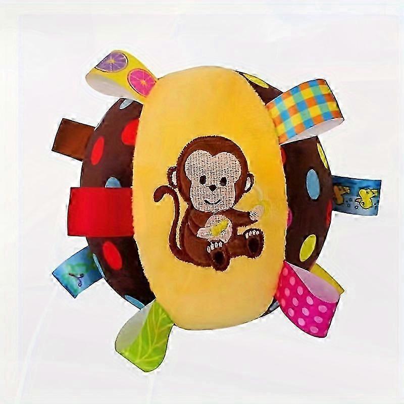 1pc Long-lasting Plush Football Dog Toy - Stimulating Chewing & Teeth Cleaning for Training - Interactive Fetch Toy with Secure Straps - Perfect for S