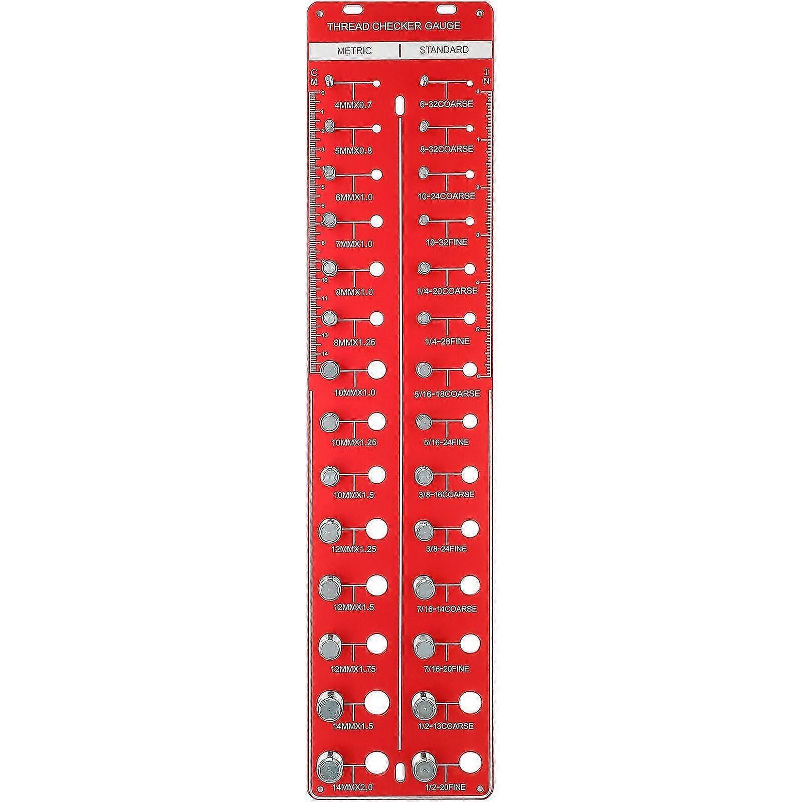 Thread Size Verification Tool Thread Checker Aluminum For Workshop Use 1Set