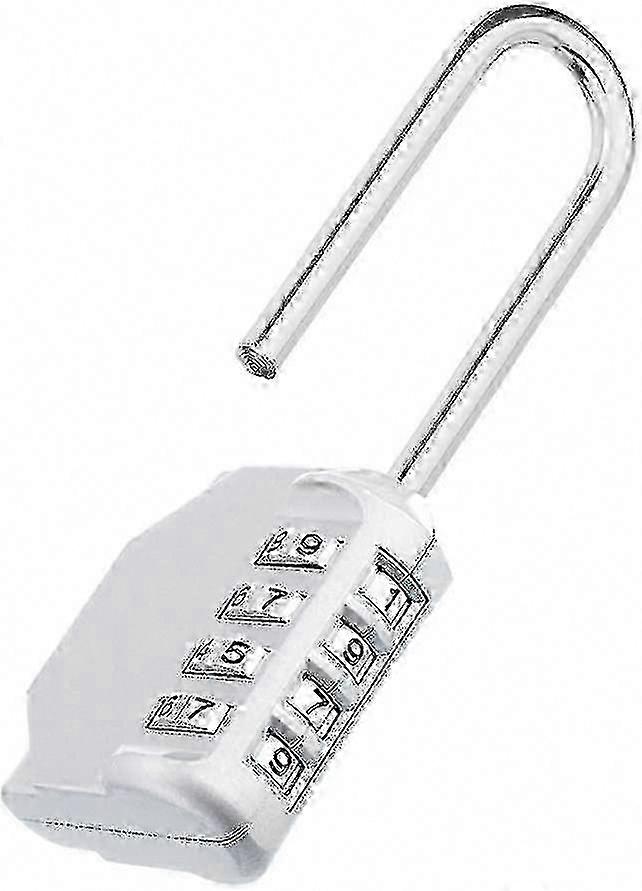 Long Combination Padlock 4 Digit Outdoor Code Lock for Gym Locker School College