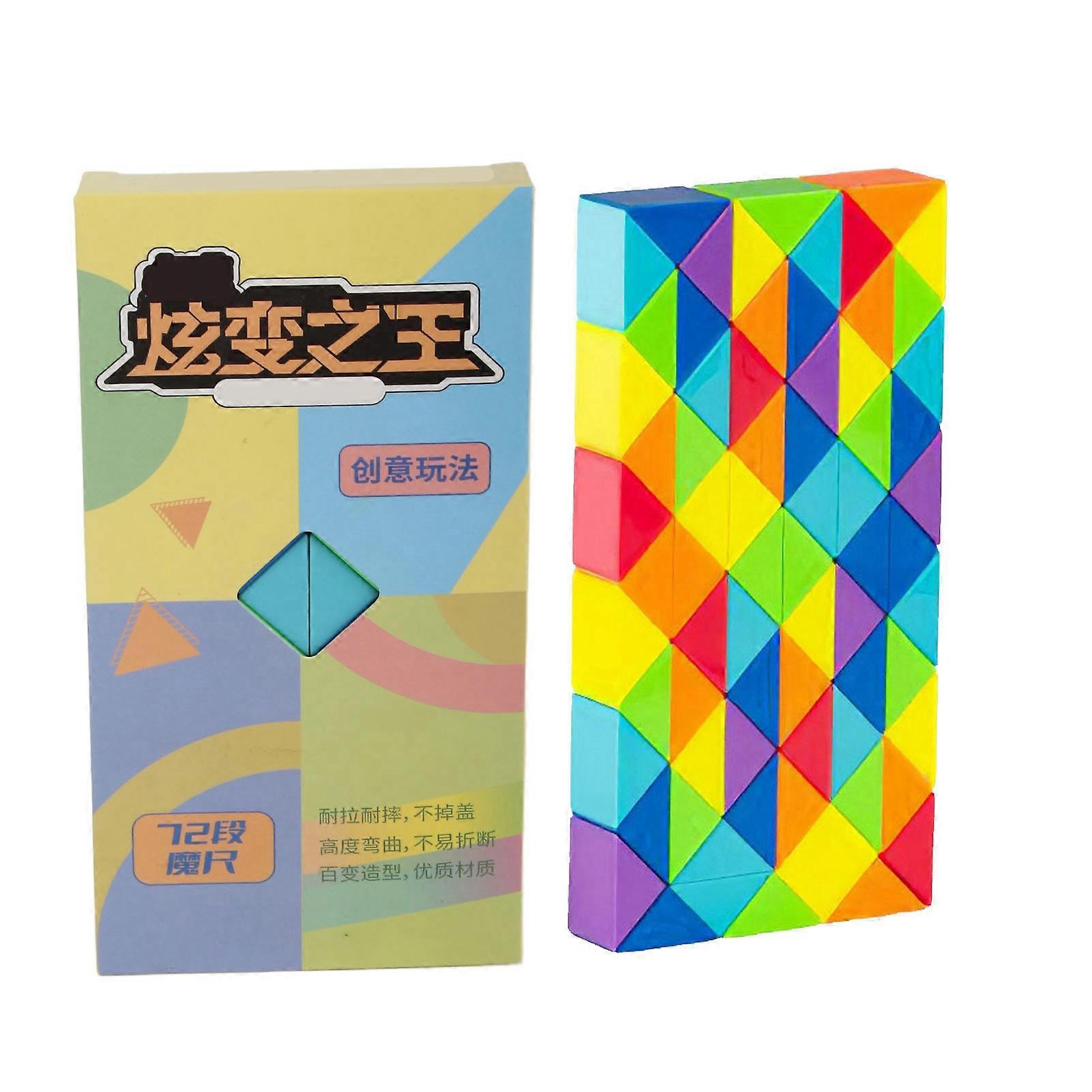 72 Blocks Twist Puzzle Toys ABS Plastic Educational Twist Snake Cube for Kids Children