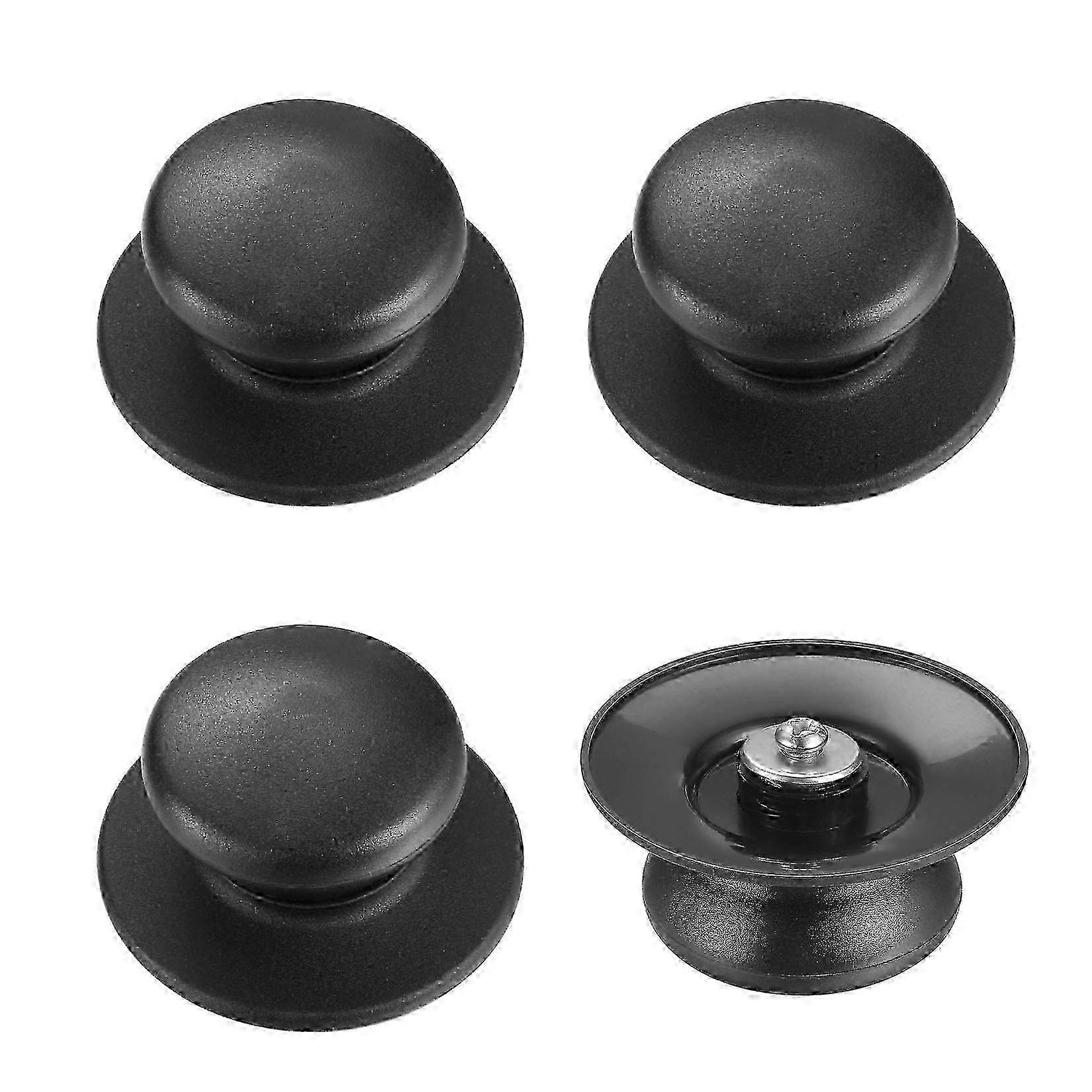 Universal Replacement Handles for 4-Piece Pot Lids with Bakelite Circular Knobs for Kitchen Cookware Edition 0801