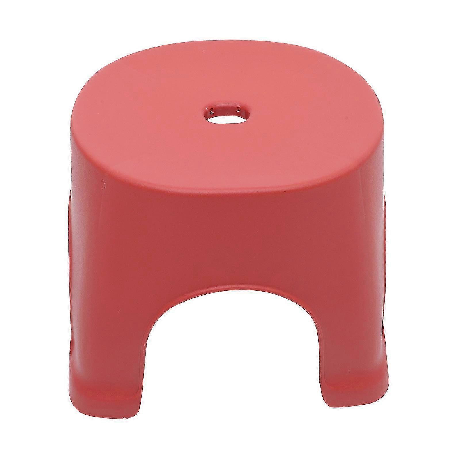 1Pc Anti-slip Plastic Stool Multi-use Step Stool Shoes Wearing Stool Small Bathroom Stool For Home Dorm (pink)