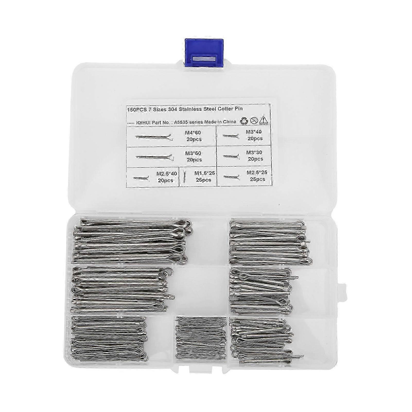 Splint Haarnadel, 150 Stück Splint Pin Clips Splint Clip Edelstahl Splint Pin