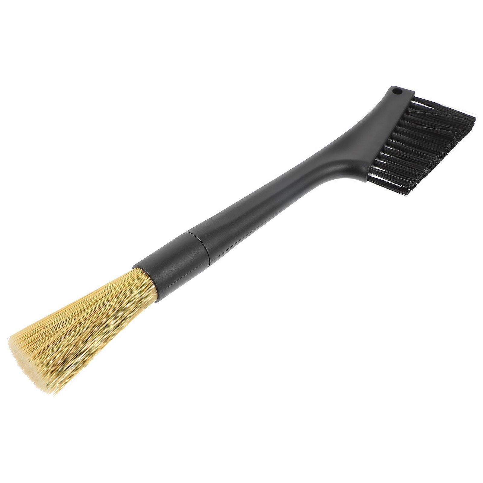 Black Nylon Coffee Grinder Brush for Home Gently Cleans Machine Without Damaging