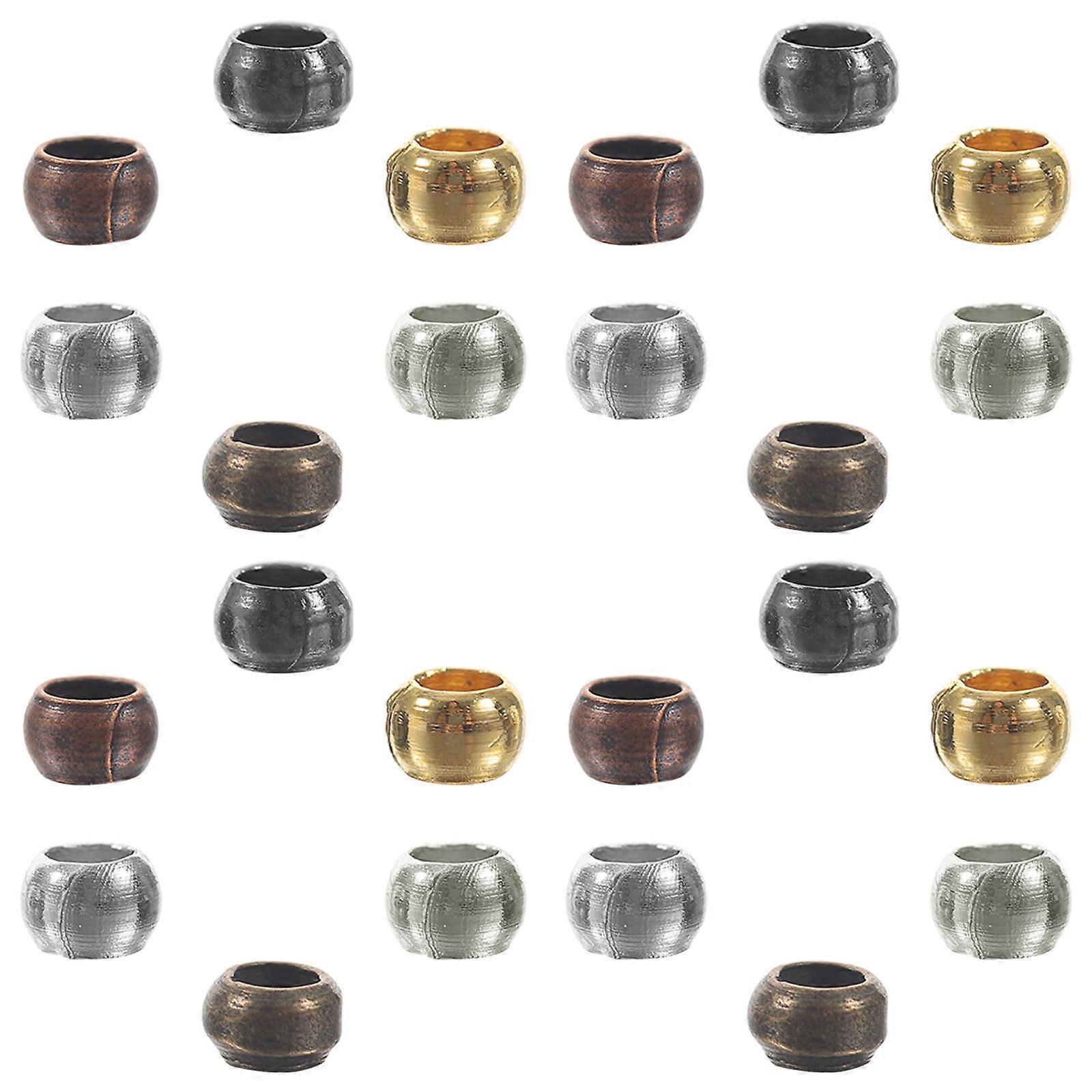 Copper Beads for DIY Use Assorted Color Large Hole Spacer Beads for Necklace Bracelet Jewelry