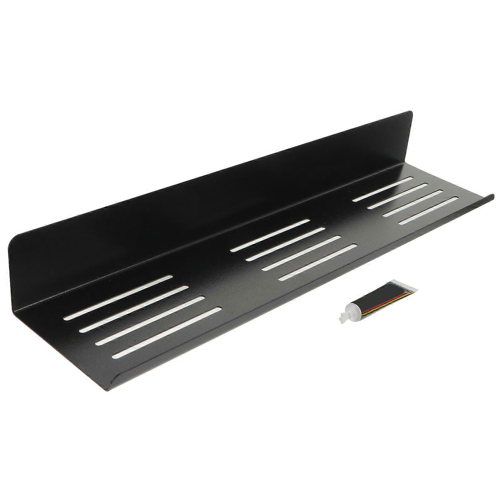 Bathroom Floating Shelves For Families Easy To Install And Detach Black 1Pcs