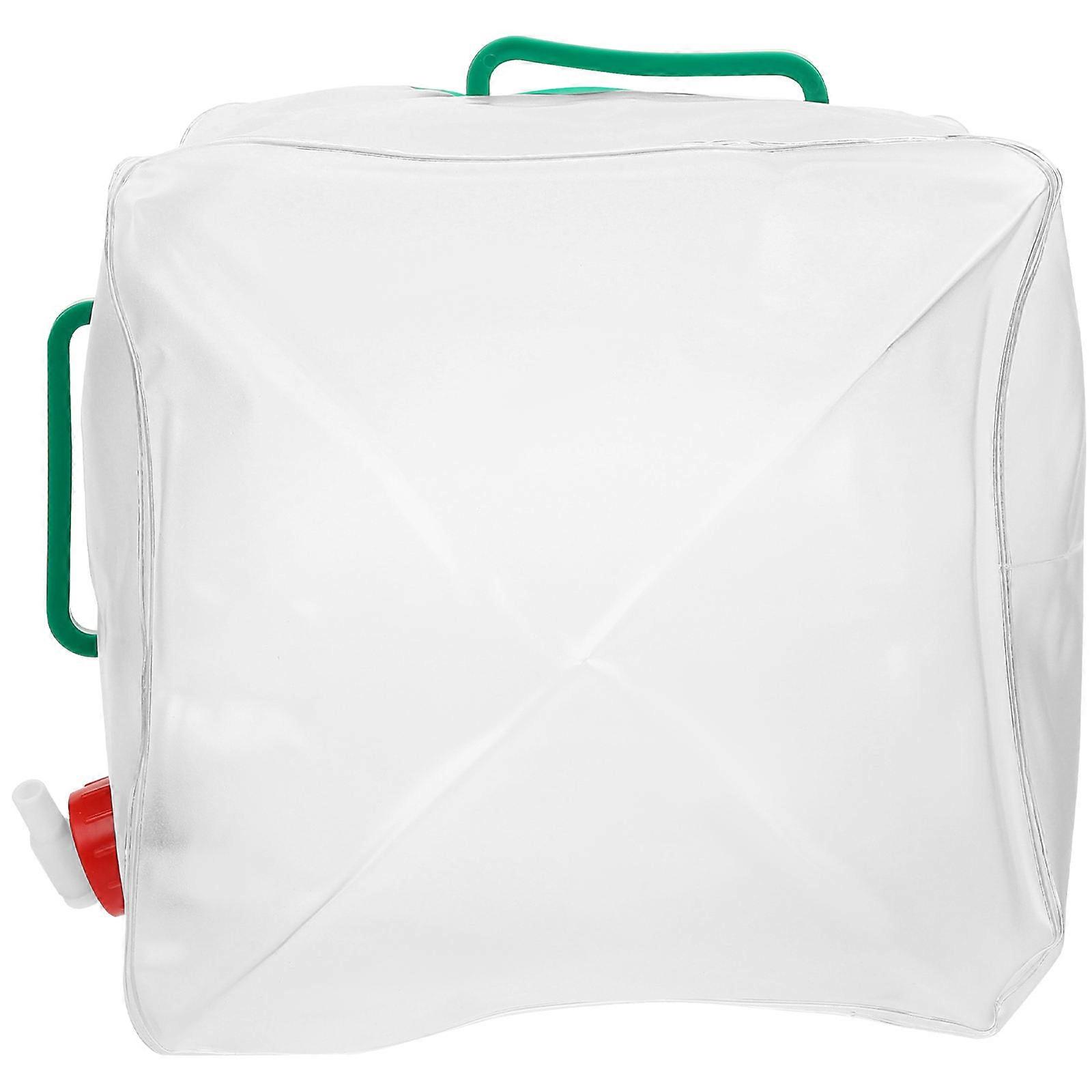 Durable Water Bag Camping Water Storage Portable 20L White PVC 1Pcs For Hiking