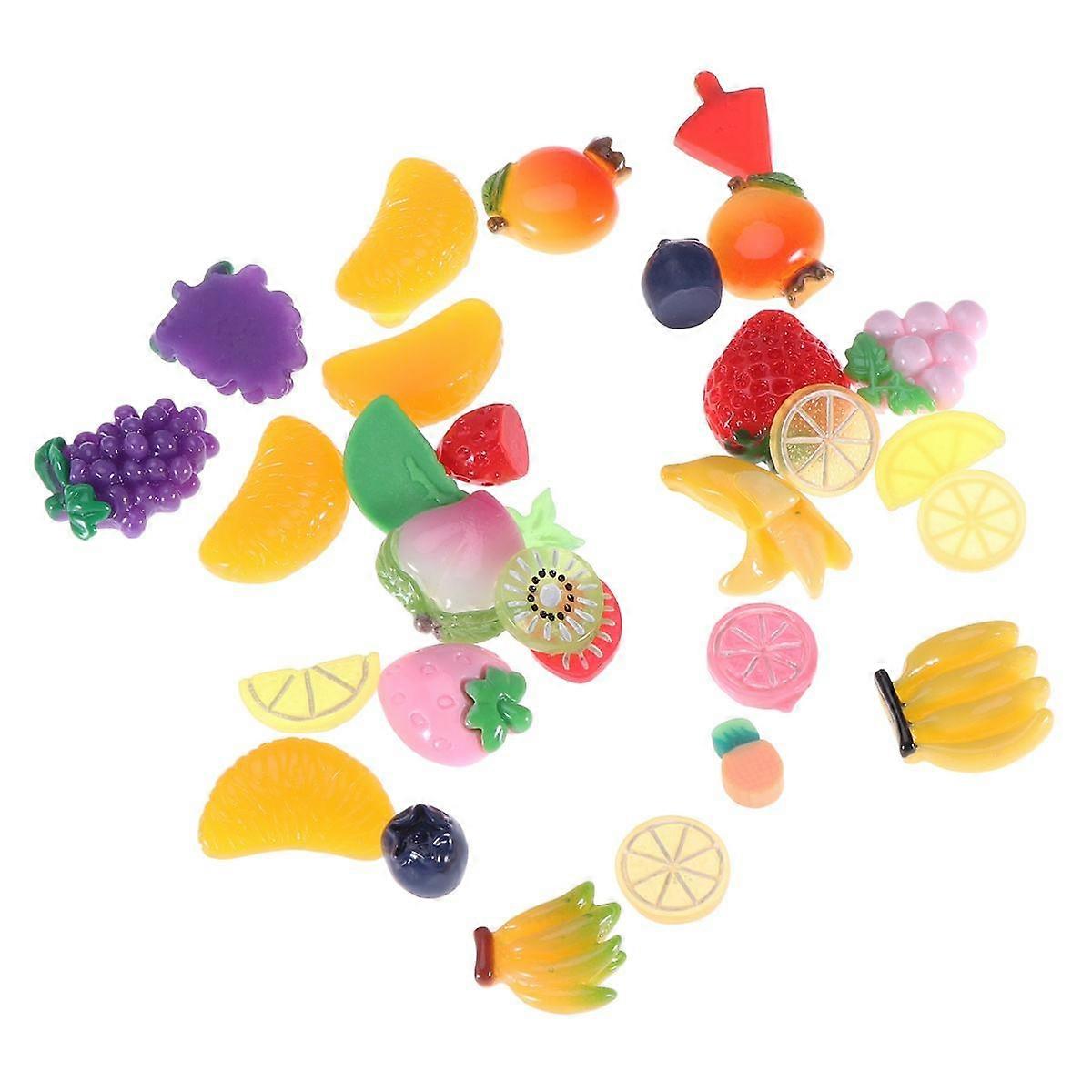 Fruit Stickers For DIY Craft Decoration Jewelry Phone Case Photo Frame 30Pcs Assorted Color