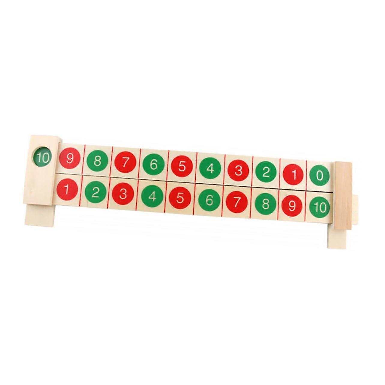 Wooden Math Arithmetic Ruler Educational Number Learning Toy Sustainable Portable Learning Aid Promotes Logical and Numerical Understanding
