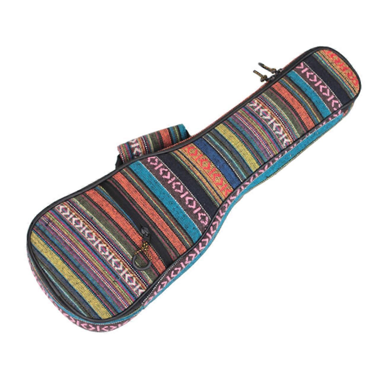 Ukulele Gig Bag Acoustic Case Backpack Polyester 0223 with Guitar Strap and Wallet in Assorted Colors